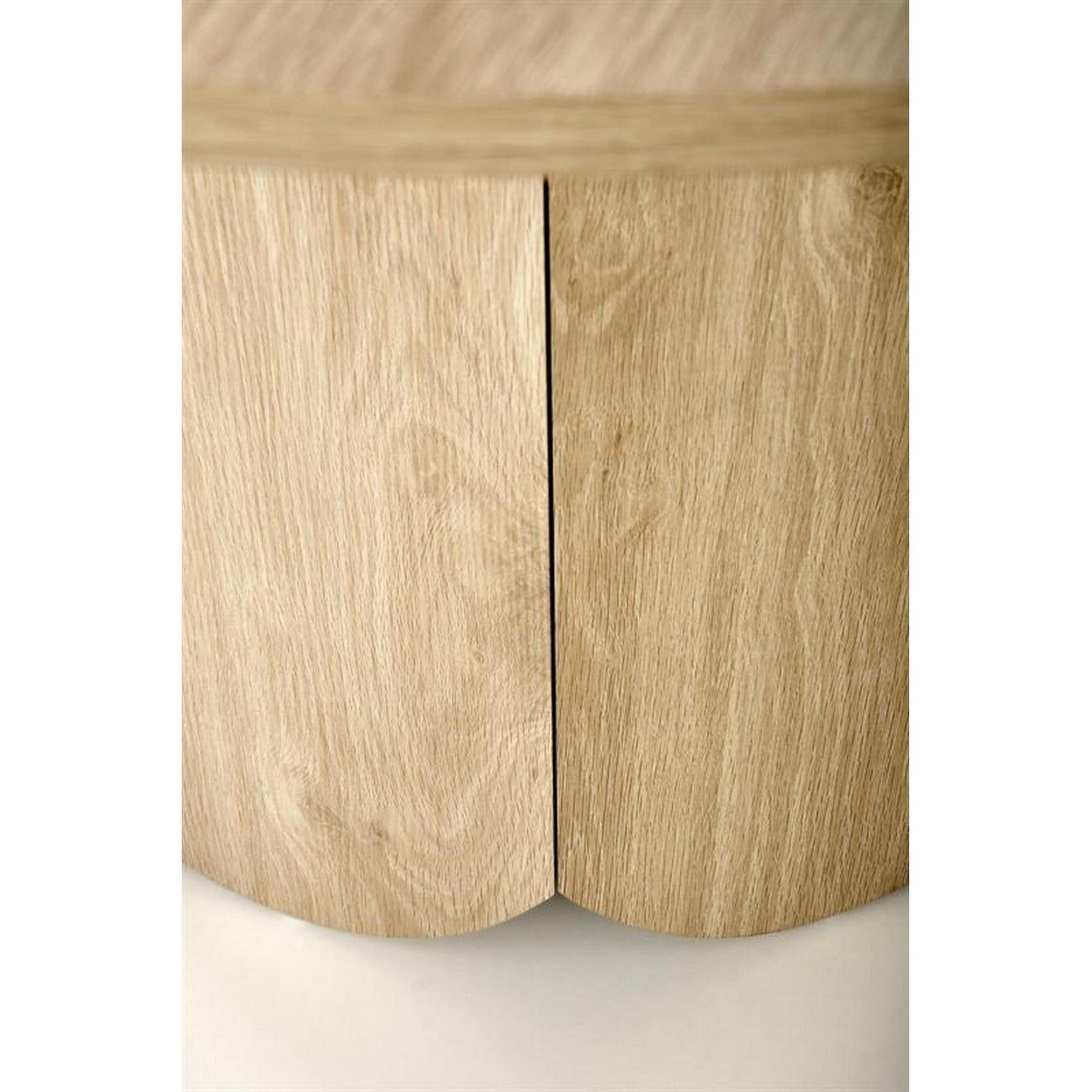 Masa rotunda HUGO, stejar natural furniruit, 120x76 cm