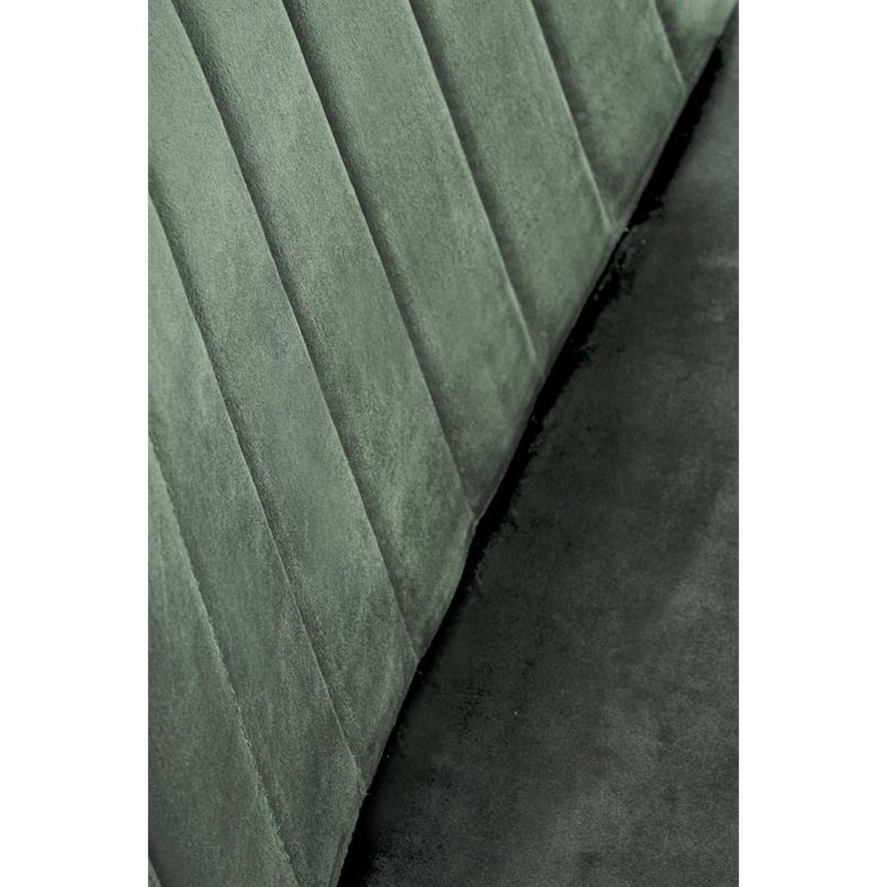 Scaun tapitat K521, verde/negru, stofa catifelata, 46x58x83 cm
