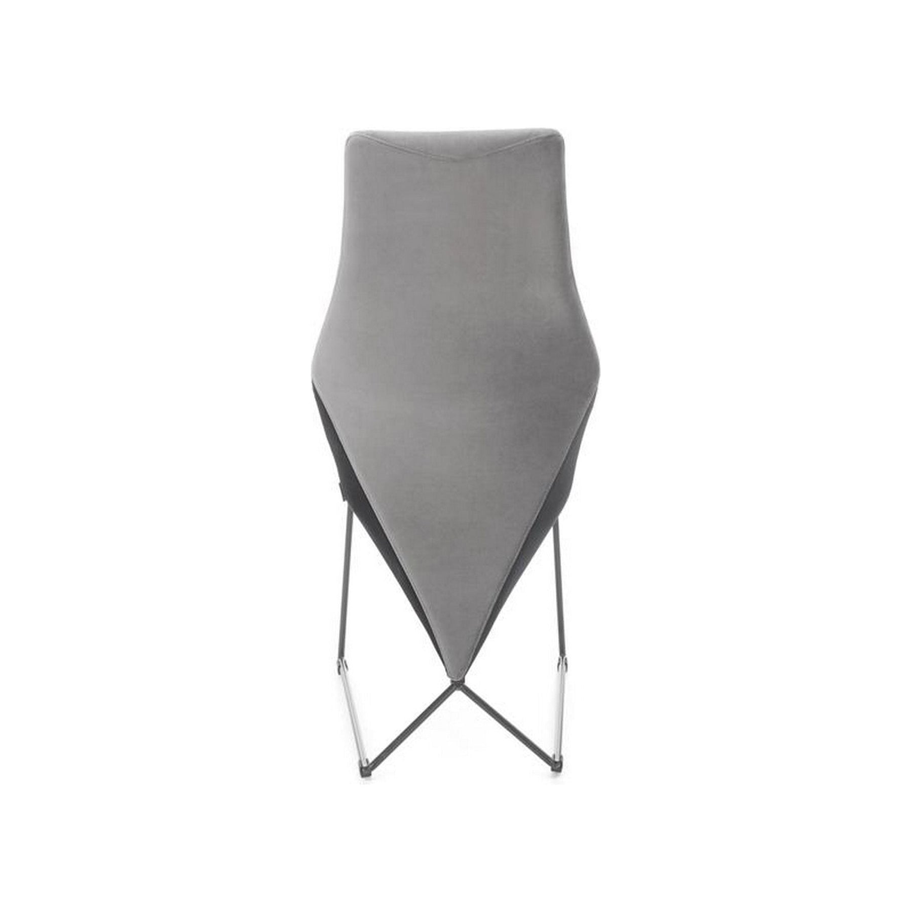 Scaun tapitat K485, gri, stofa catifelata, 44x63x96 cm