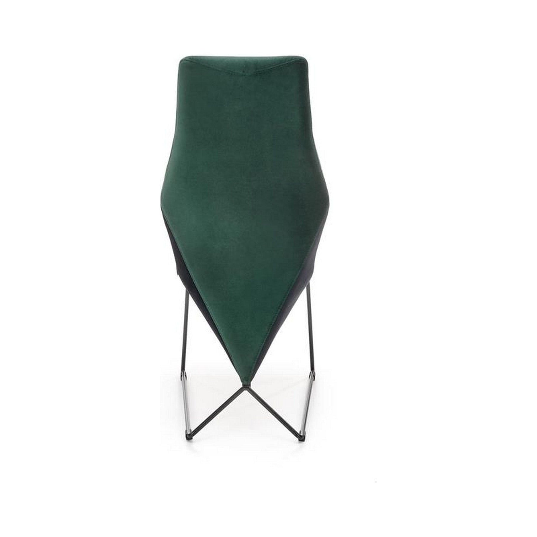 Scaun tapitat K485, verde inchis, stofa catifelata, 44x63x96 cm