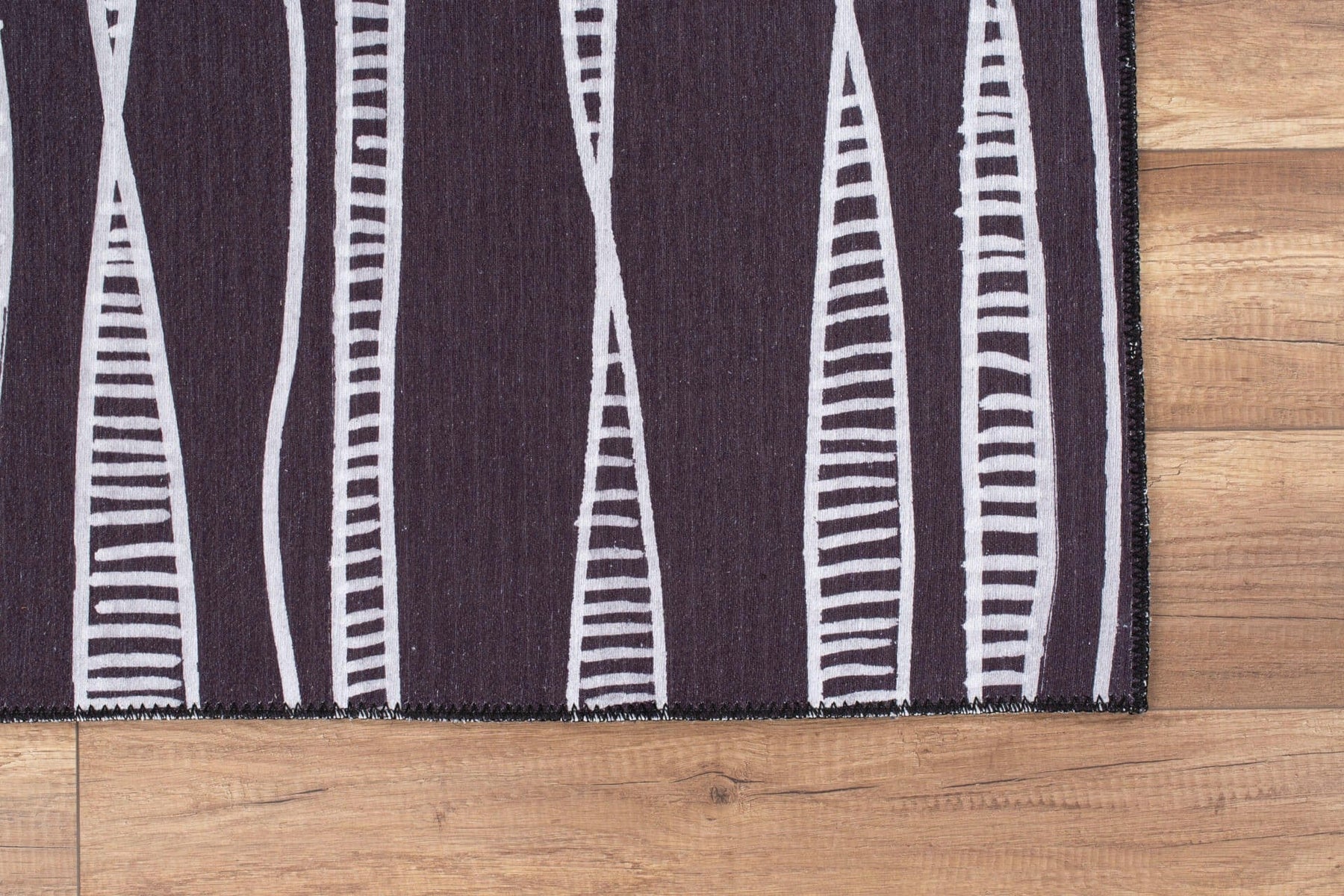 Covor ADA, 75x150 cm, forma dreptunghiulara, poliester, negru/alb, AL 299
