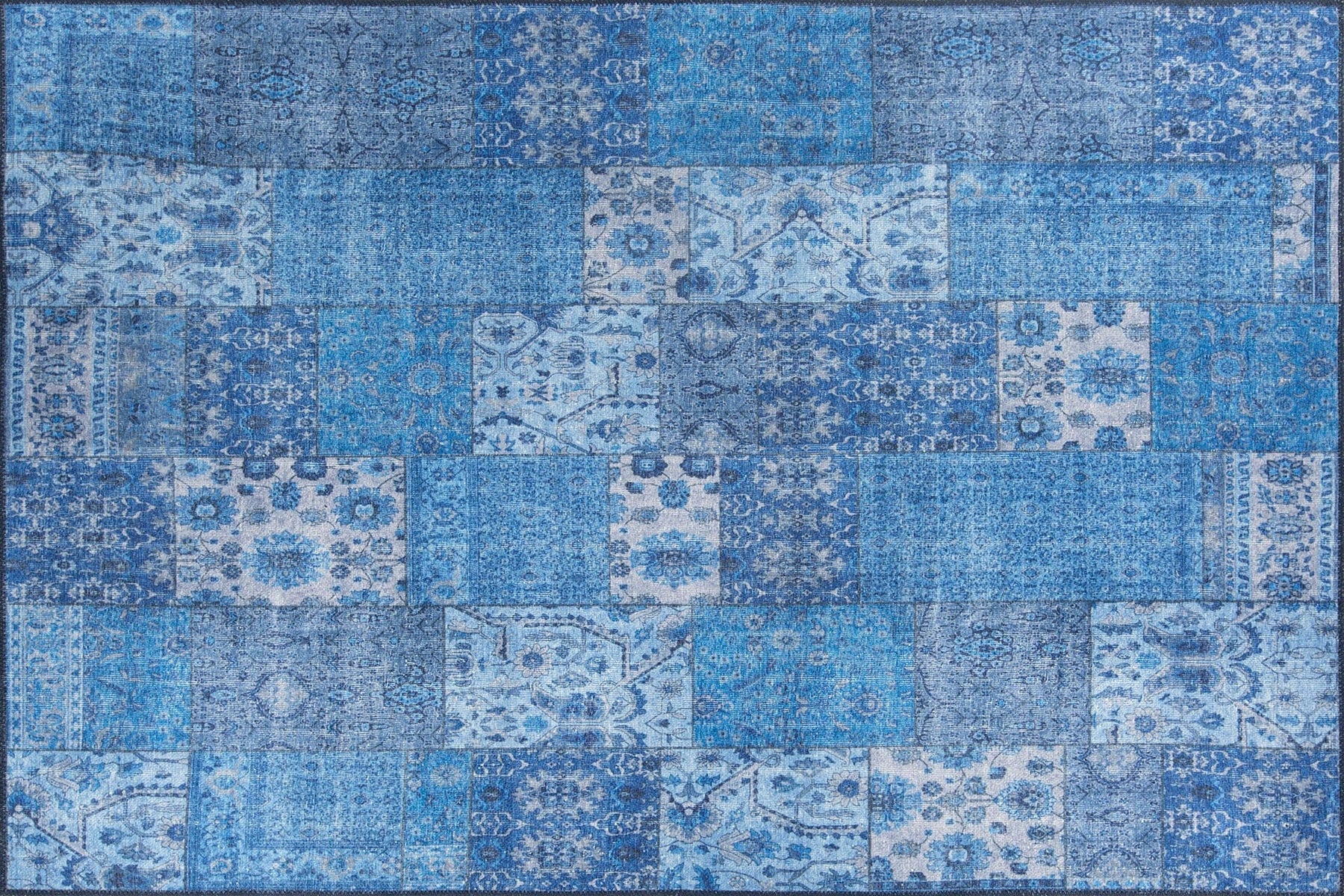 Covor JAZZ CHENILLE, 75x150 cm, forma dreptunghiulara, poliester, albastru, AL 325