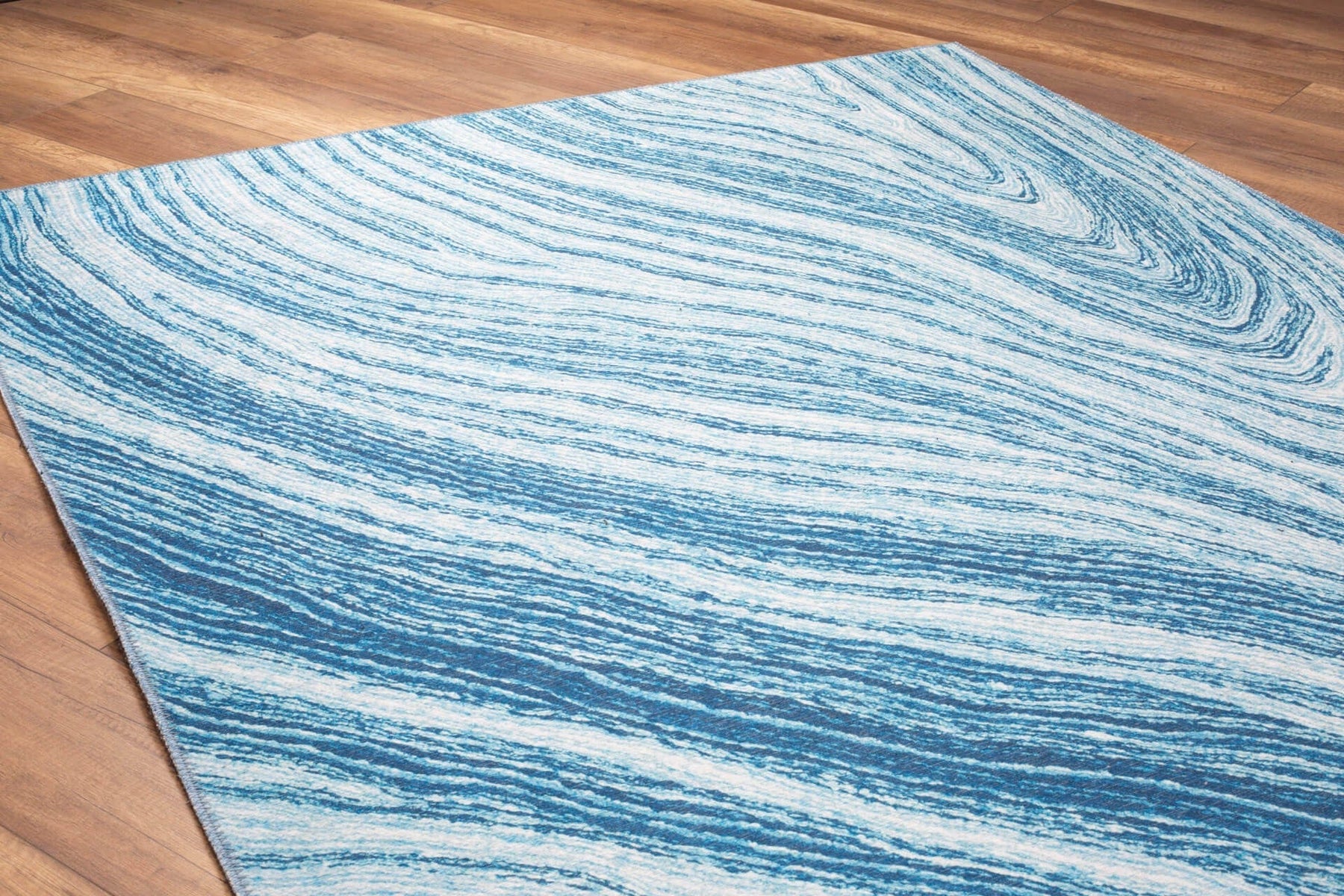 Covor FUSION CHENILLE, 75x150 cm, forma dreptunghiulara, poliester, albastru/alb, AL 268