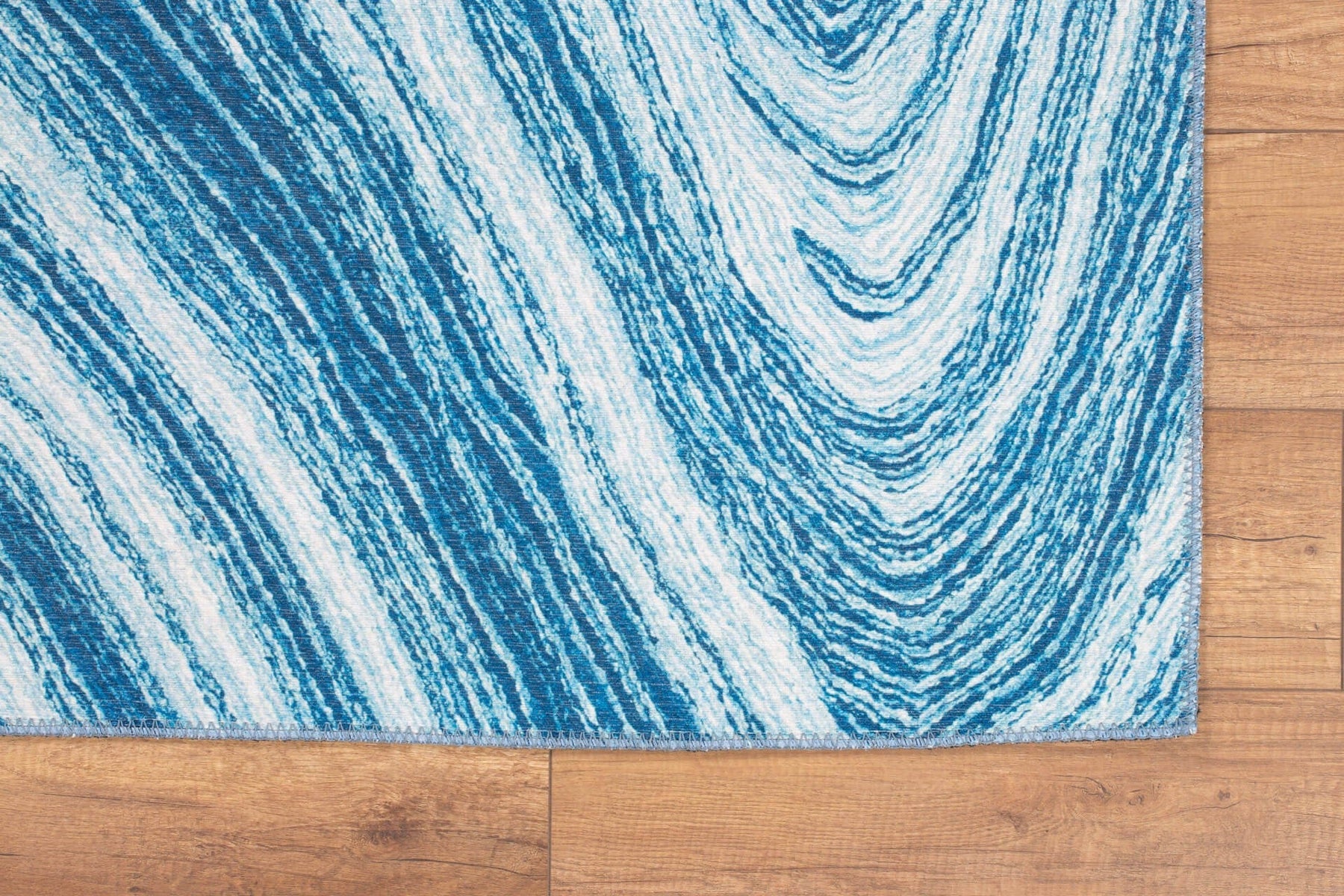Covor FUSION CHENILLE, 75x150 cm, forma dreptunghiulara, poliester, albastru/alb, AL 268