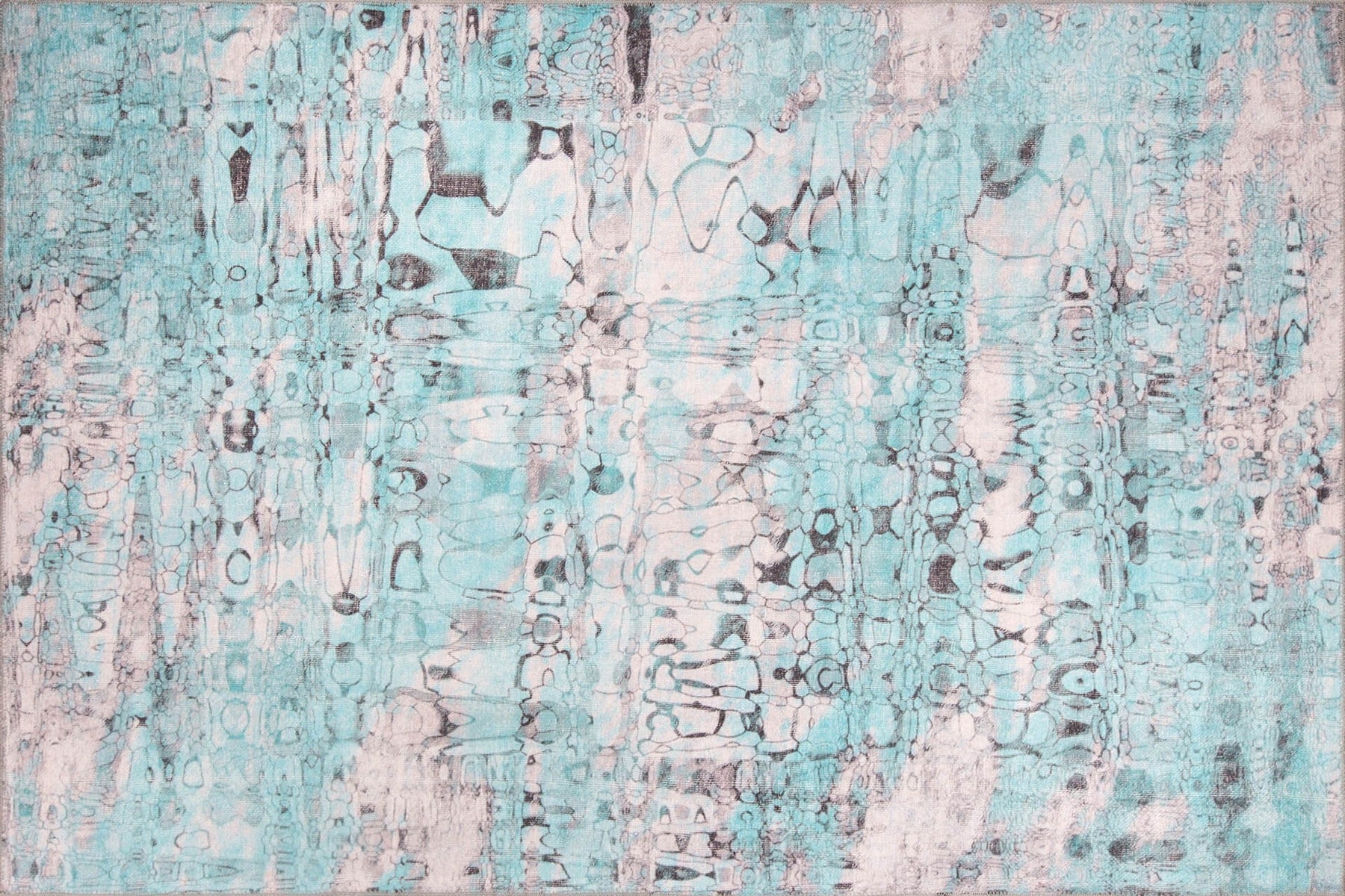 Covor FUNK CHENILLE, 75x150 cm, forma dreptunghiulara, poliester, turcoz/roz, AL 205