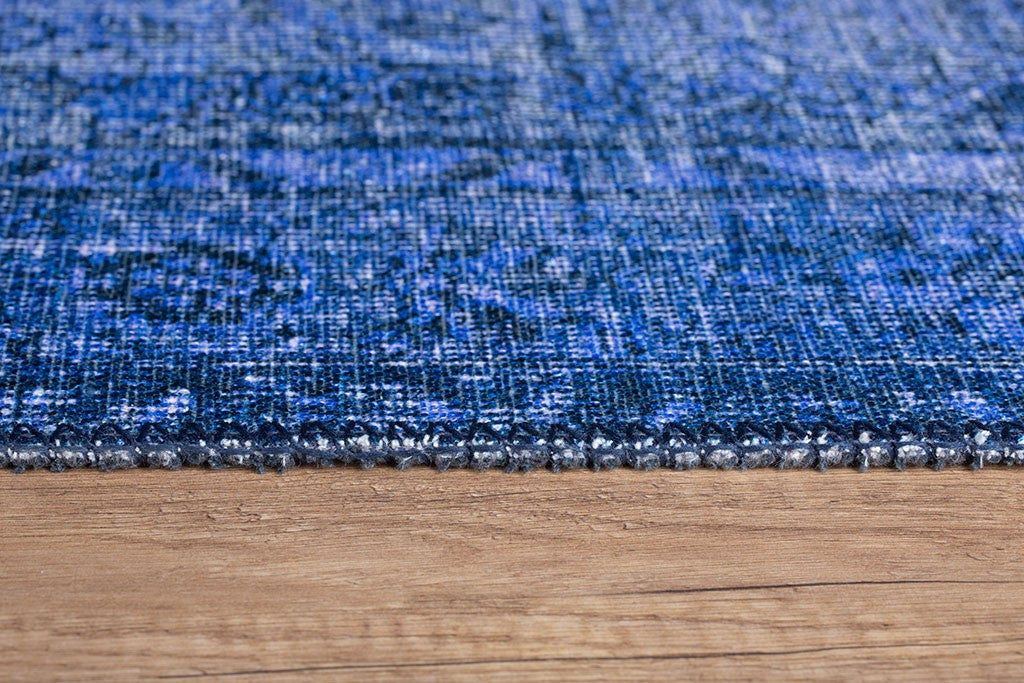 Covor DORIAN CHENILLE, 75x150 cm, forma dreptunghiulara, poliester, albastru inchis, AL 157