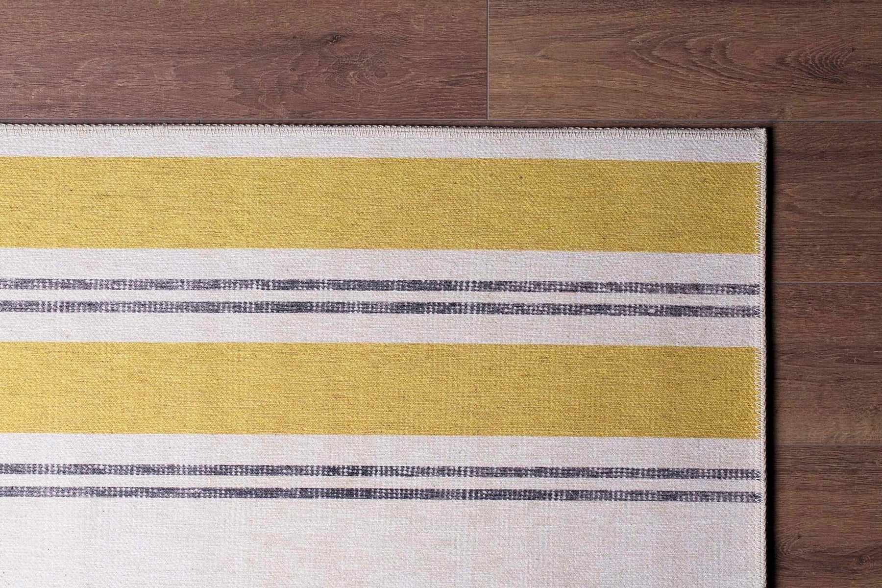 Covor FUNK CHENILLE, 75x150 cm, forma dreptunghiulara, poliester, galben/crem/gri, AL 13