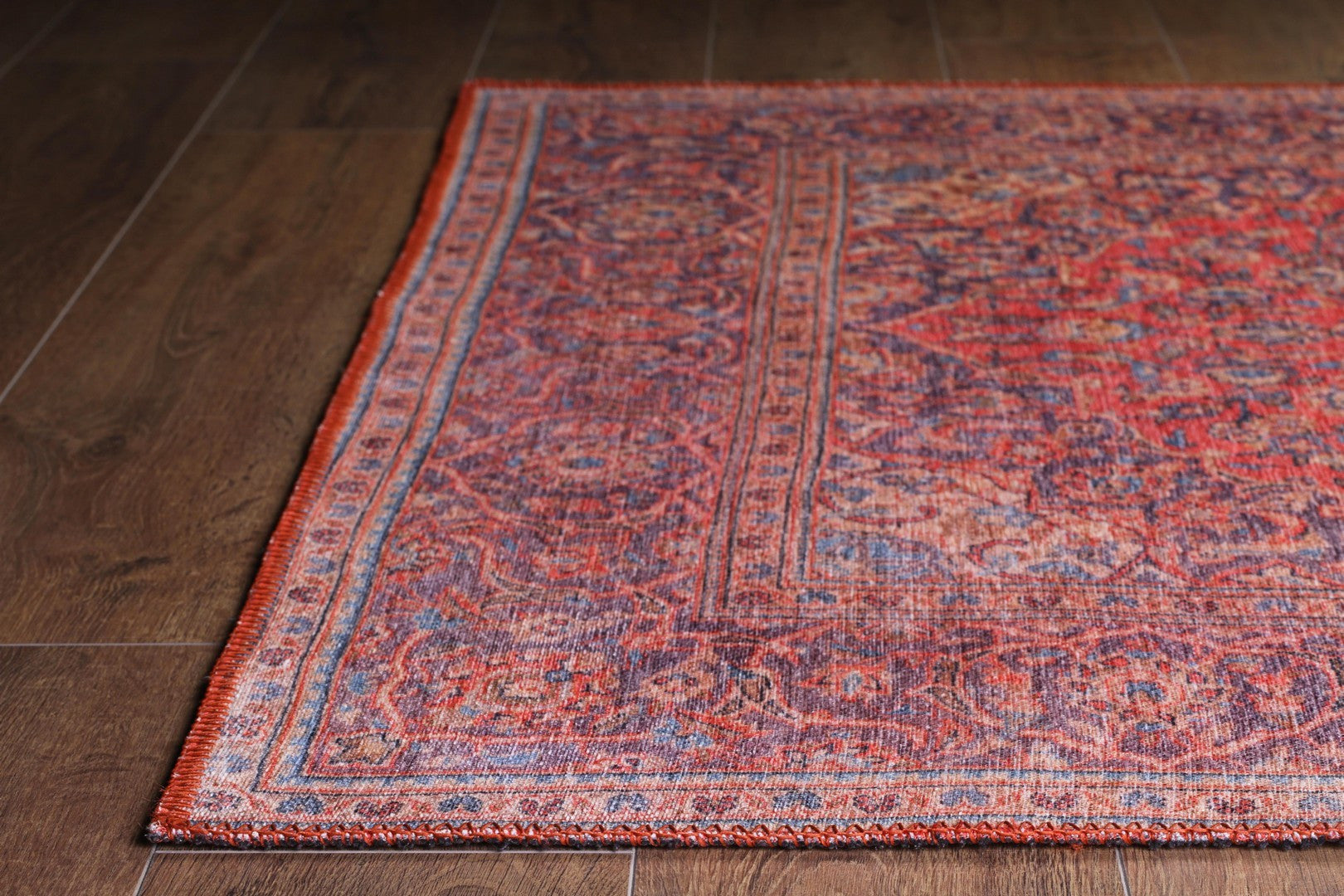 Covor BLUES CHENILLE, 75x150 cm, forma dreptunghiulara, poliester, rosu, AL 53