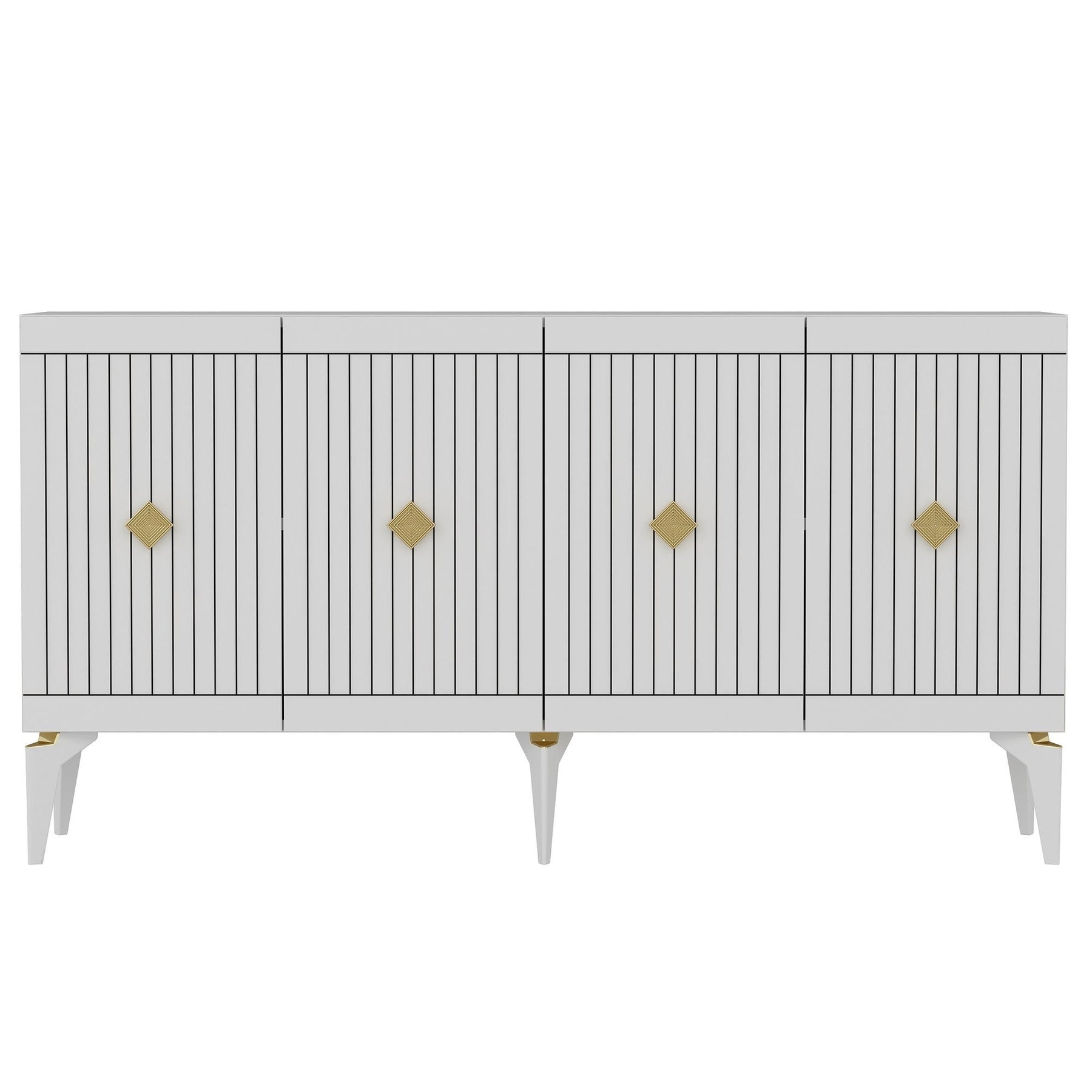 Comoda MIDAS, alb, PAL melaminat, 150x40x79 cm