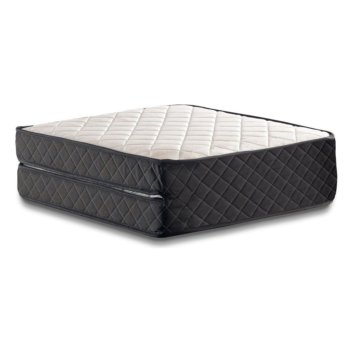 Pat pliabil XL Katlanir, rama metalica/placaj, negru, 90x41x121 cm, saltea inclusa