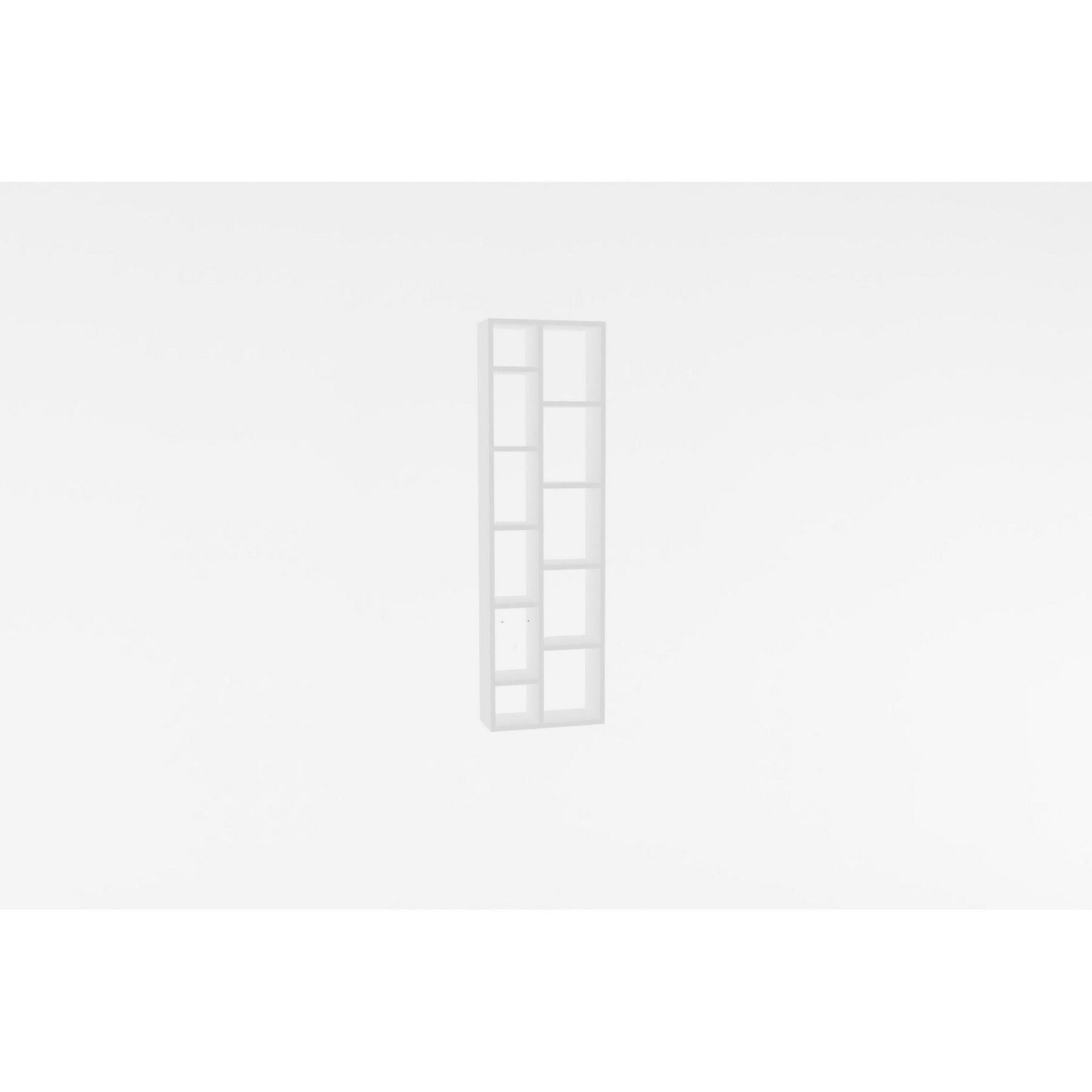 Biblioteca Tomi, alba, 100% placa melaminat, 44,4 cmx19,6x150 cm