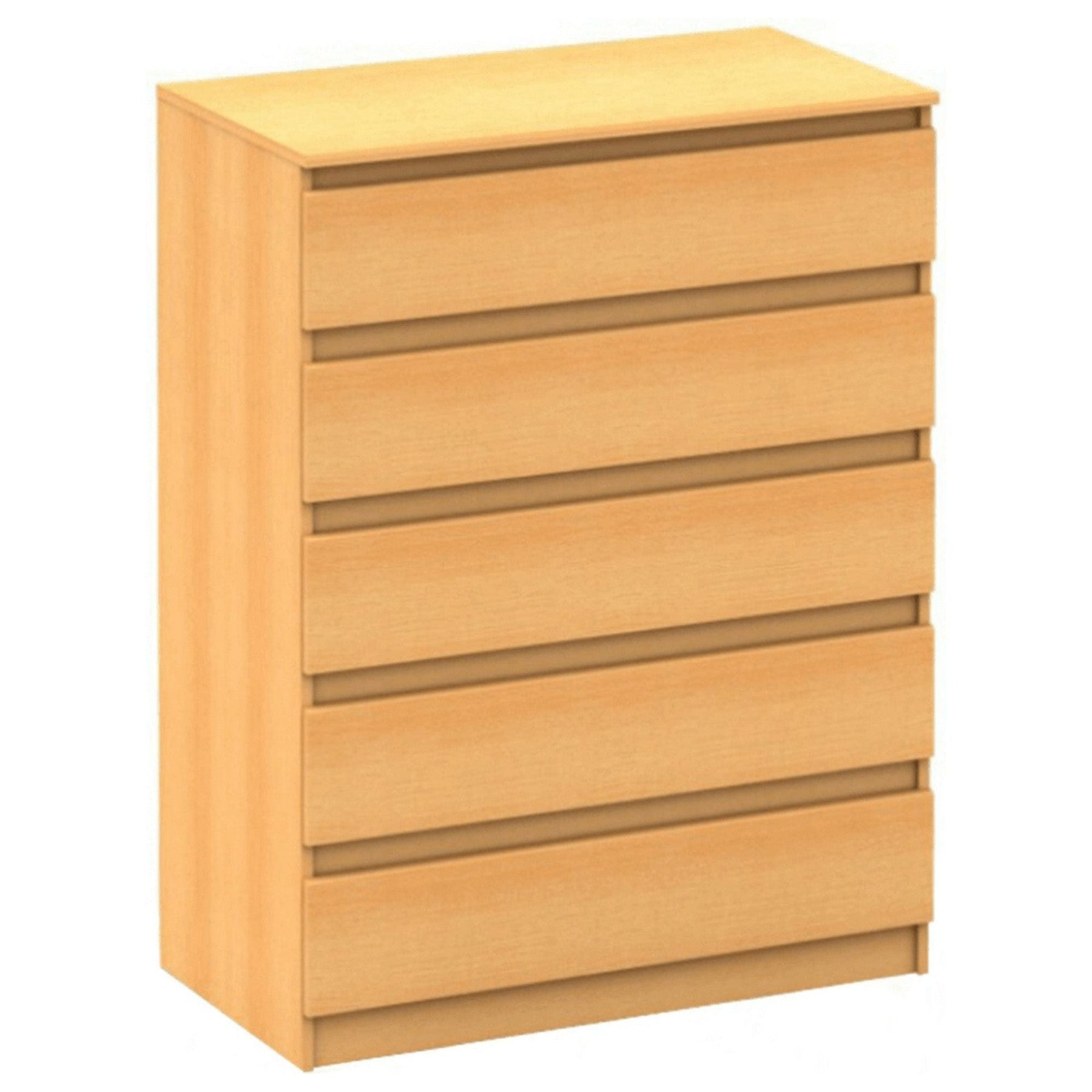 Comoda HANY 2 NEW 005, fag, cu 5 sertare, 90x49x117.3 cm