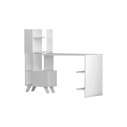 Birou MC607240, alb, PAL, cu 2 usi, 120x60x120 cm