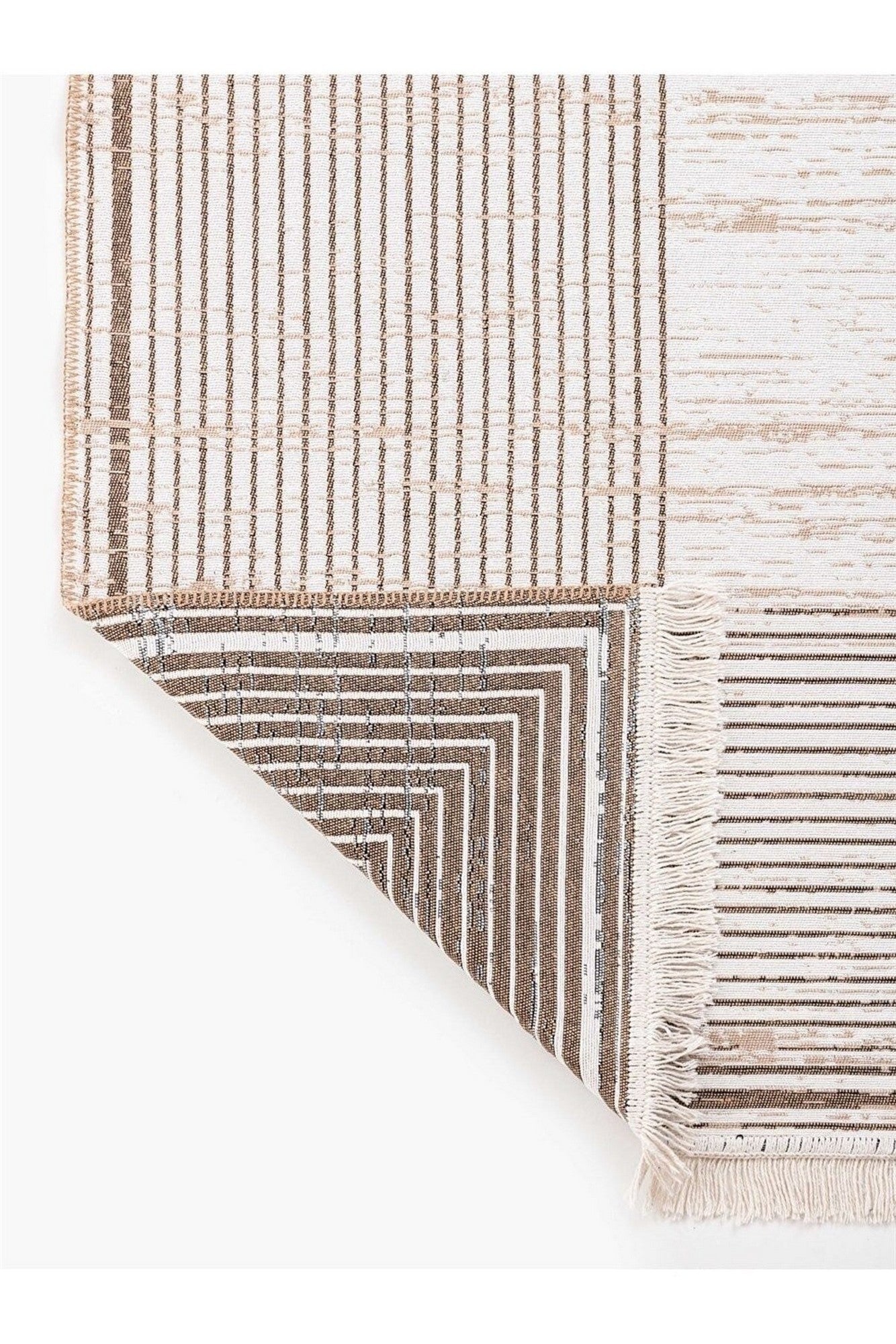 Covor 9983, 80x150 cm, forma dreptunghiulara, bumbac, bej