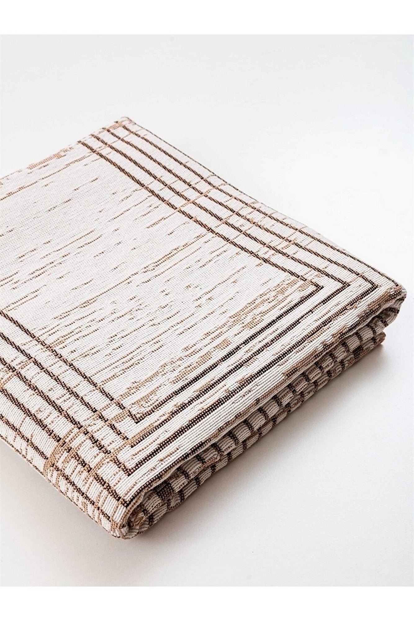 Covor 9983, 80x150 cm, forma dreptunghiulara, bumbac, bej