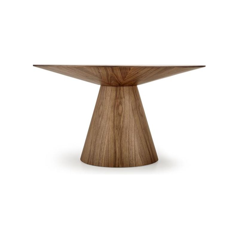 Masa rotunda HENDERSON, nuc, furnir natural, 138x78 cm