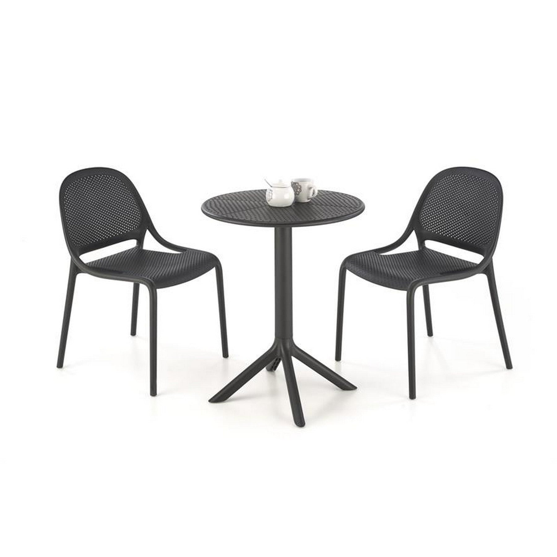 Masa CALVO, negru, polipropilena, 60x60x72 cm
