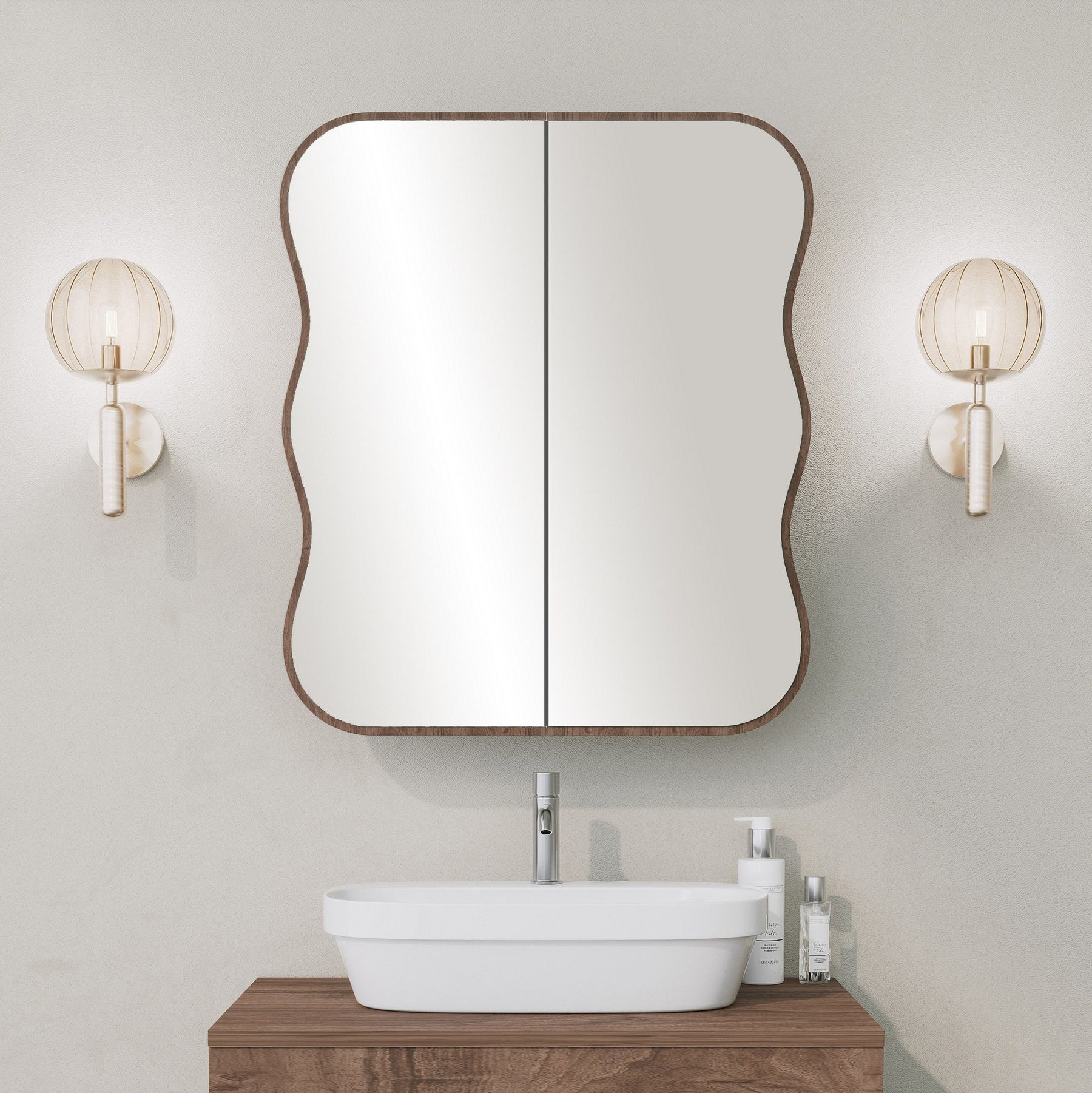 Dulap baie DAY DREAM, nuc, PAL, cu 2 usi, 50x12x45 cm