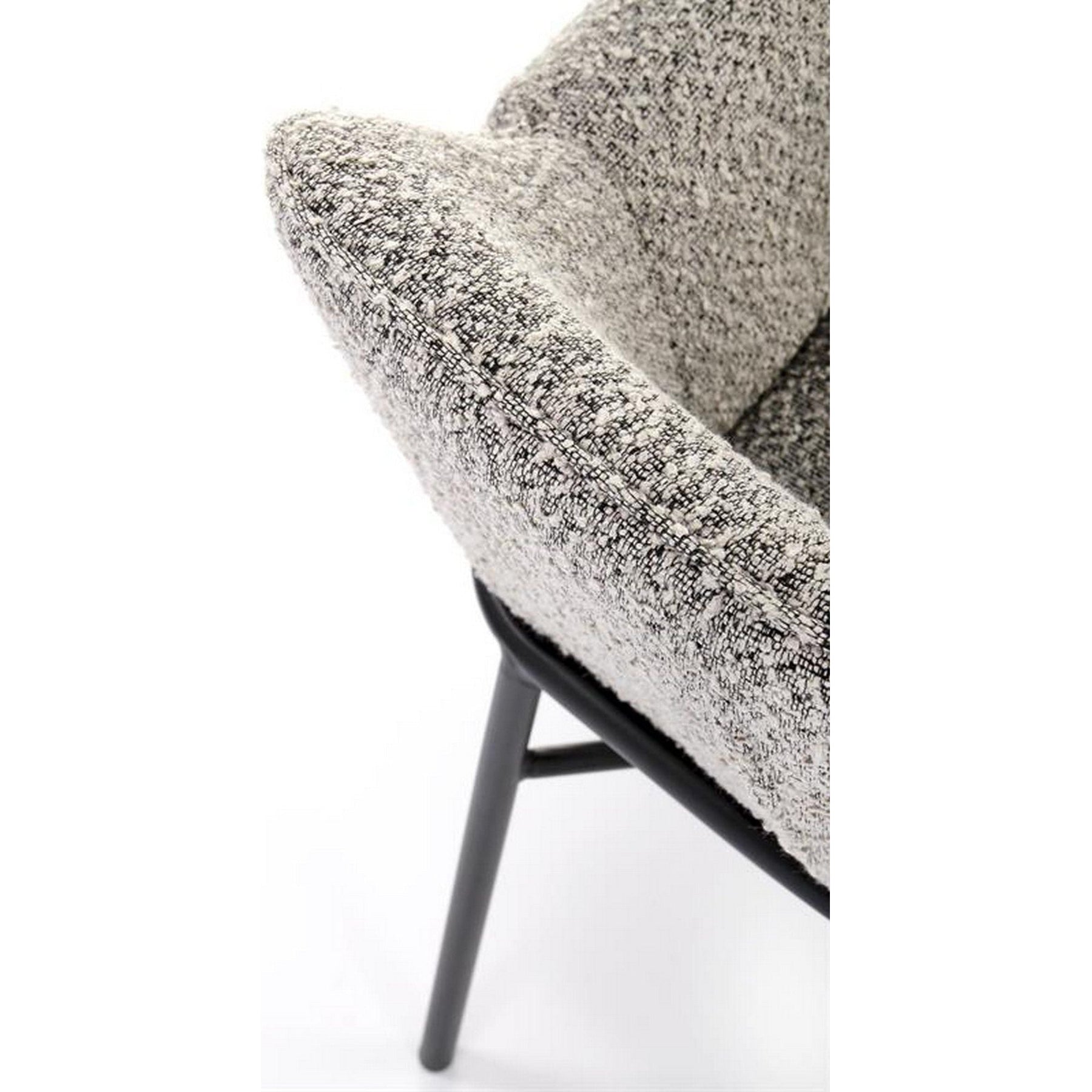 Scaun tapitat K522, gri/negru, stofa, 68x62x83 cm
