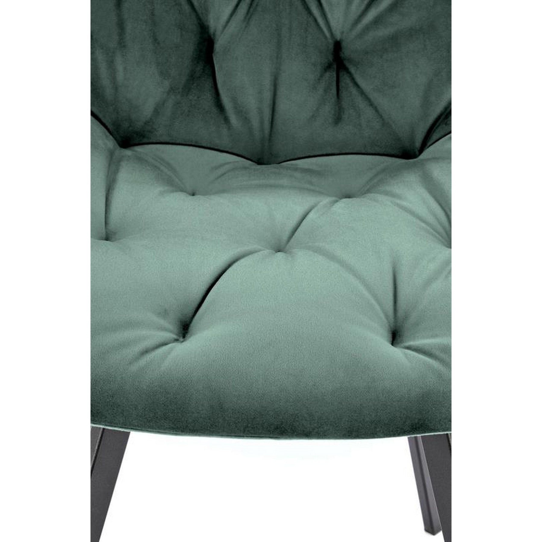 Scaun pivotant K519, verde inchis, stofa catifelata/metal, 54x63x86 cm
