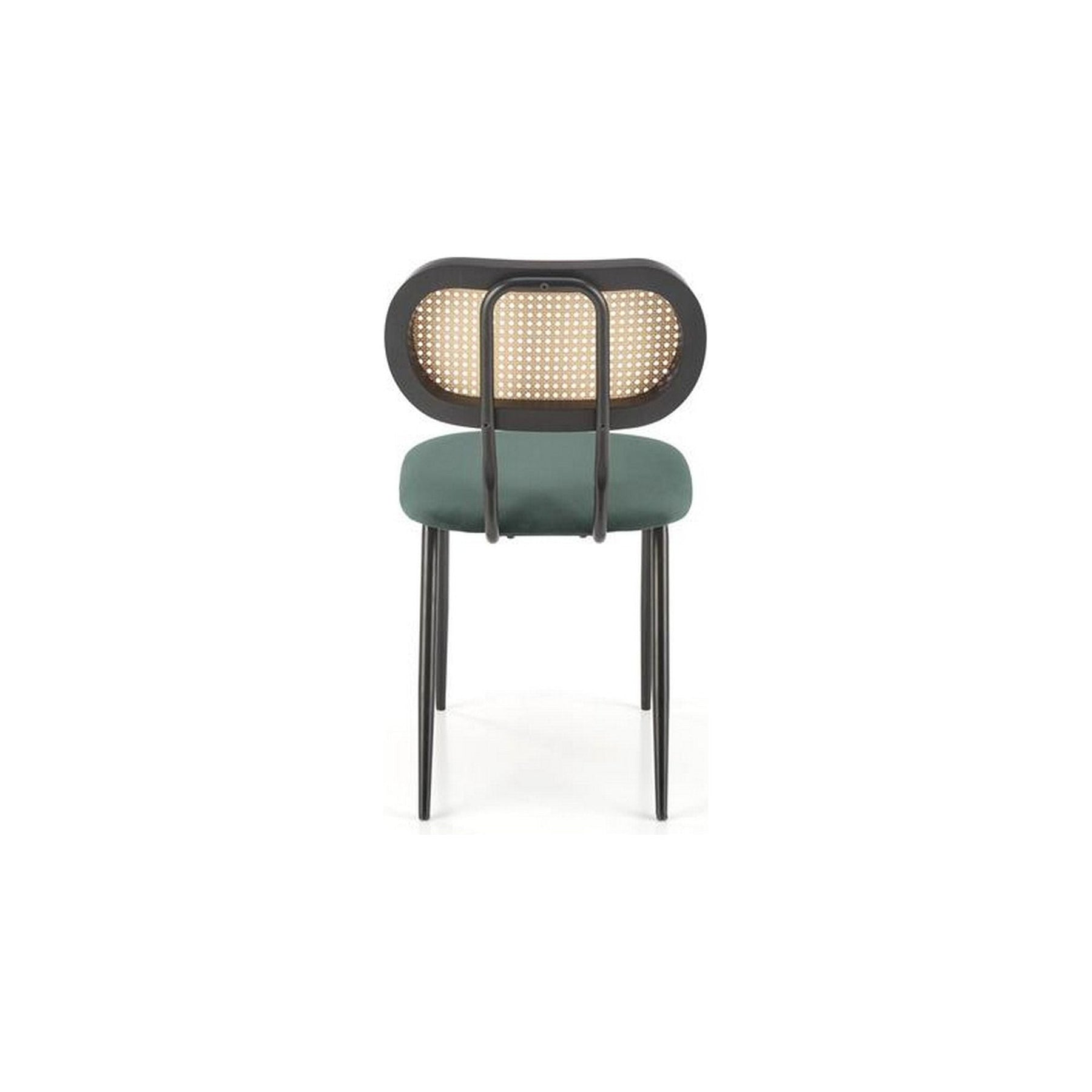 Scaun K503, verde inchis, otel/stofa catifelata, 53x60x84 cm