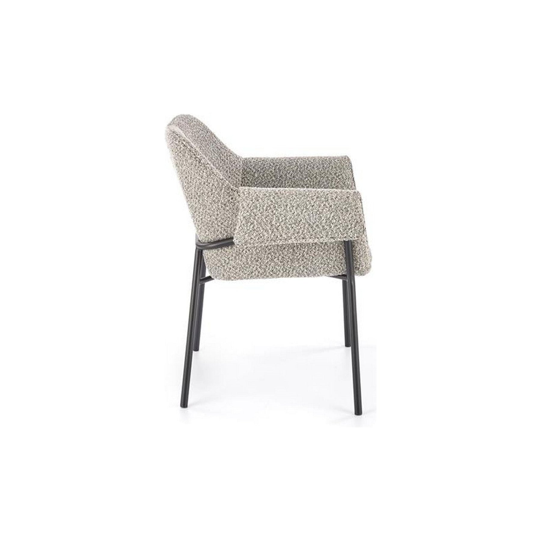 Scaun tapitat K522, gri/negru, stofa, 68x62x83 cm