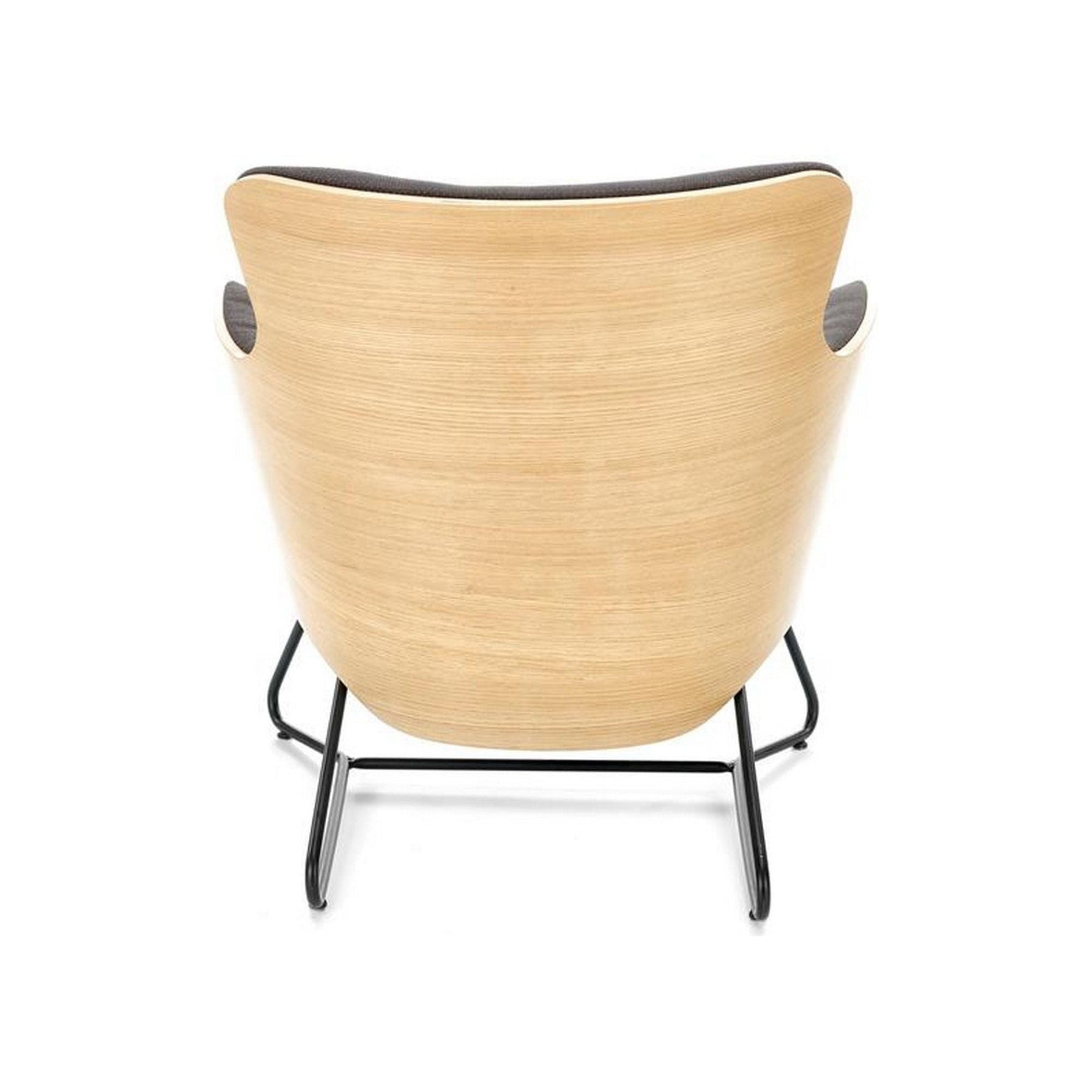 Fotoliu CHILLOUT, stofa gri inchis/stejar natural, 74x67x79 cm