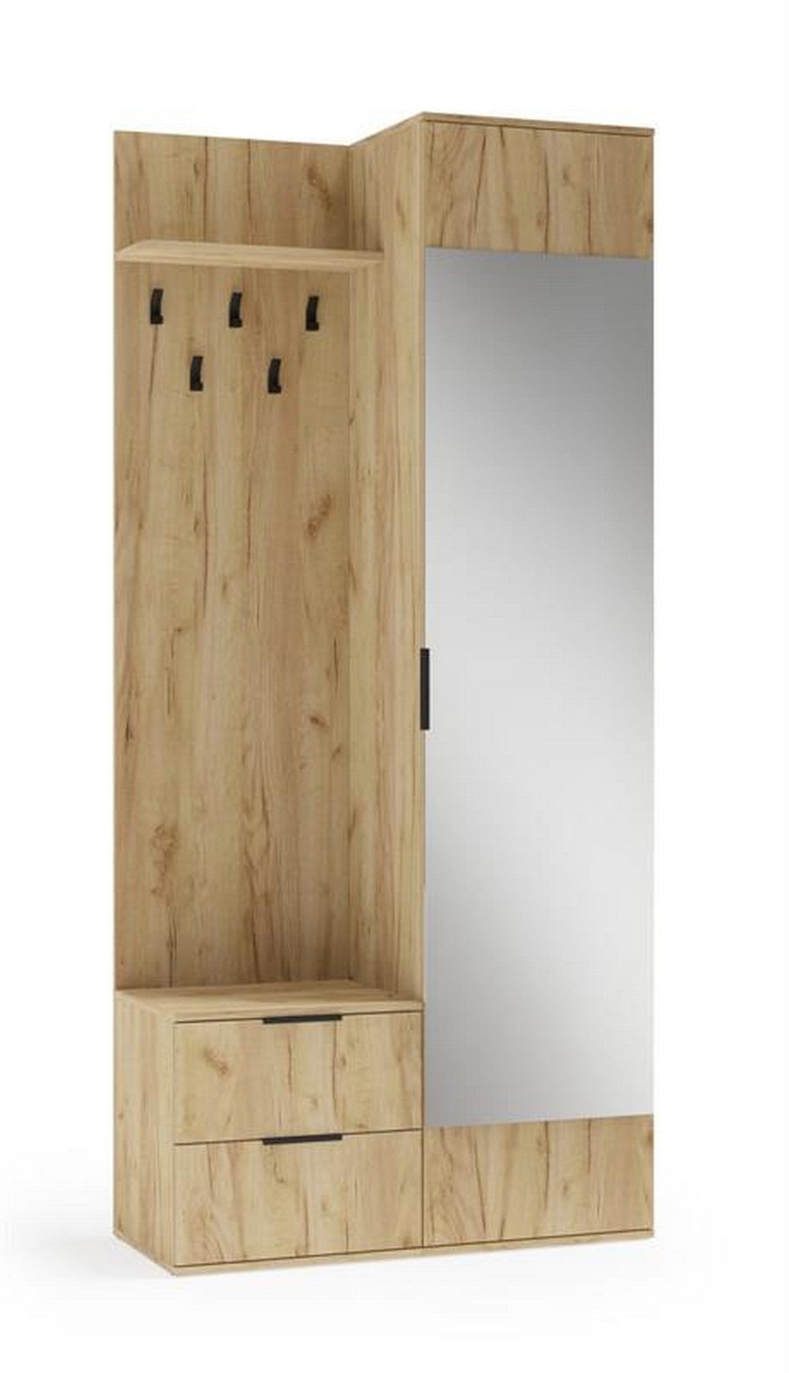 Mobiler hol CORAL, stejar auriu, PAL laminat, 100x45x203 cm