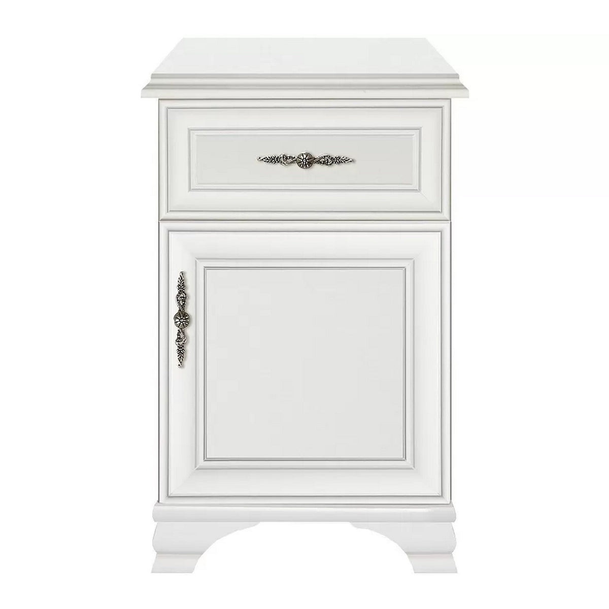 Comoda alba cu picioare IDENTO, PAL/MDF, 54x35x83 cm