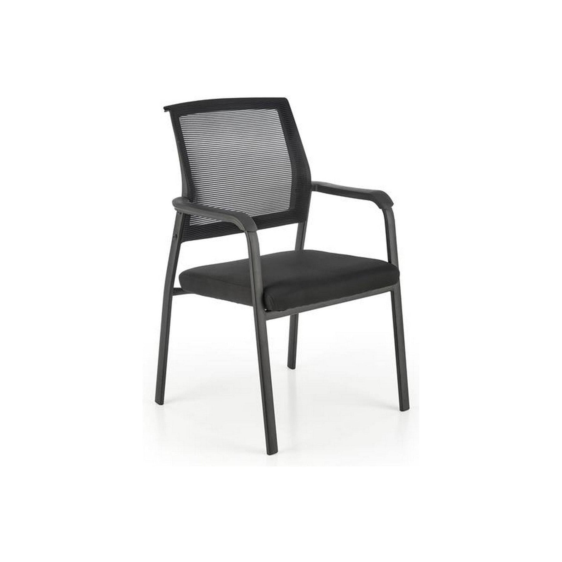 Scaun BERGEN, negru, stofa clasica, 90x50x60 cm