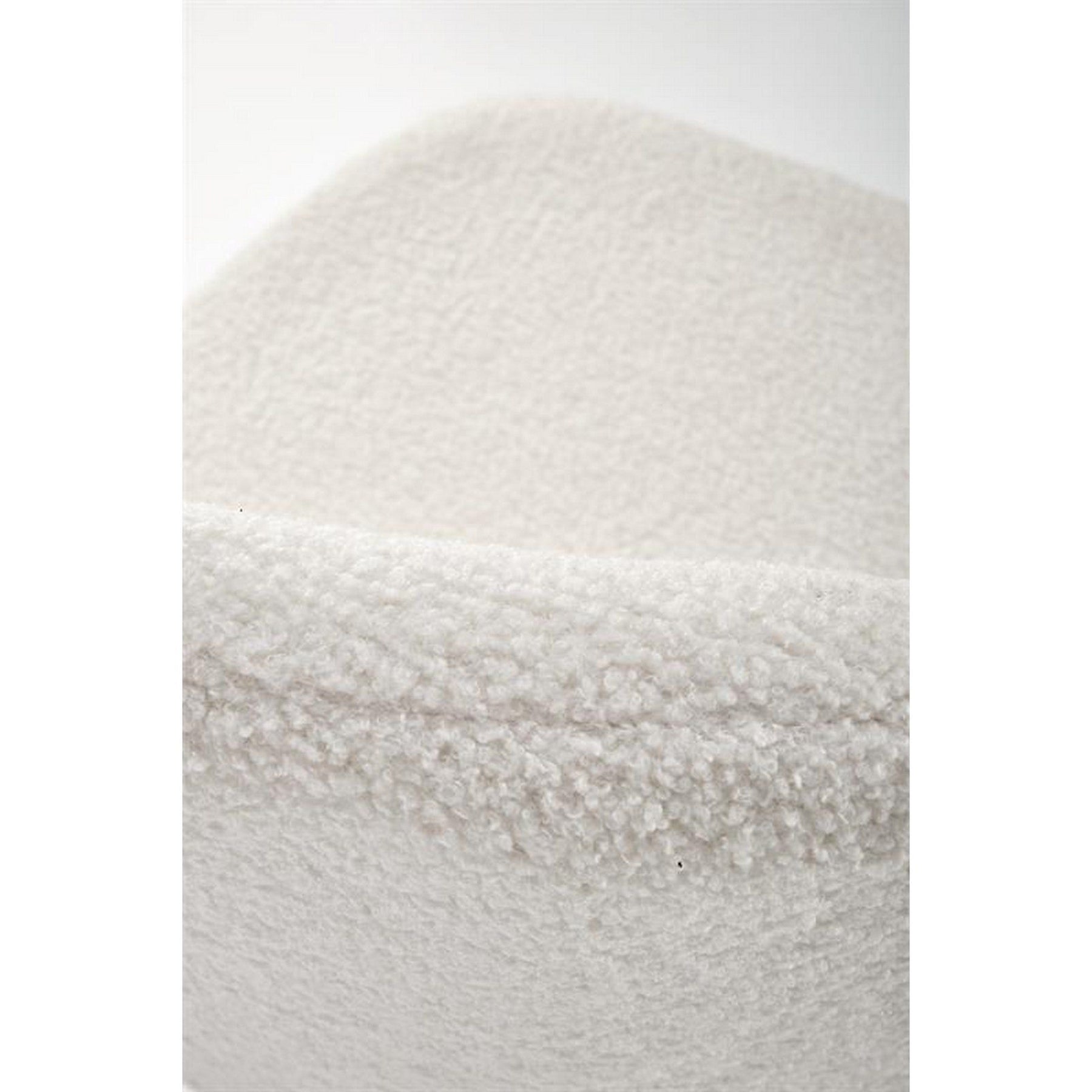 Scaun de bar H119, crem/negru, stofa buclata, 54x53x92 cm