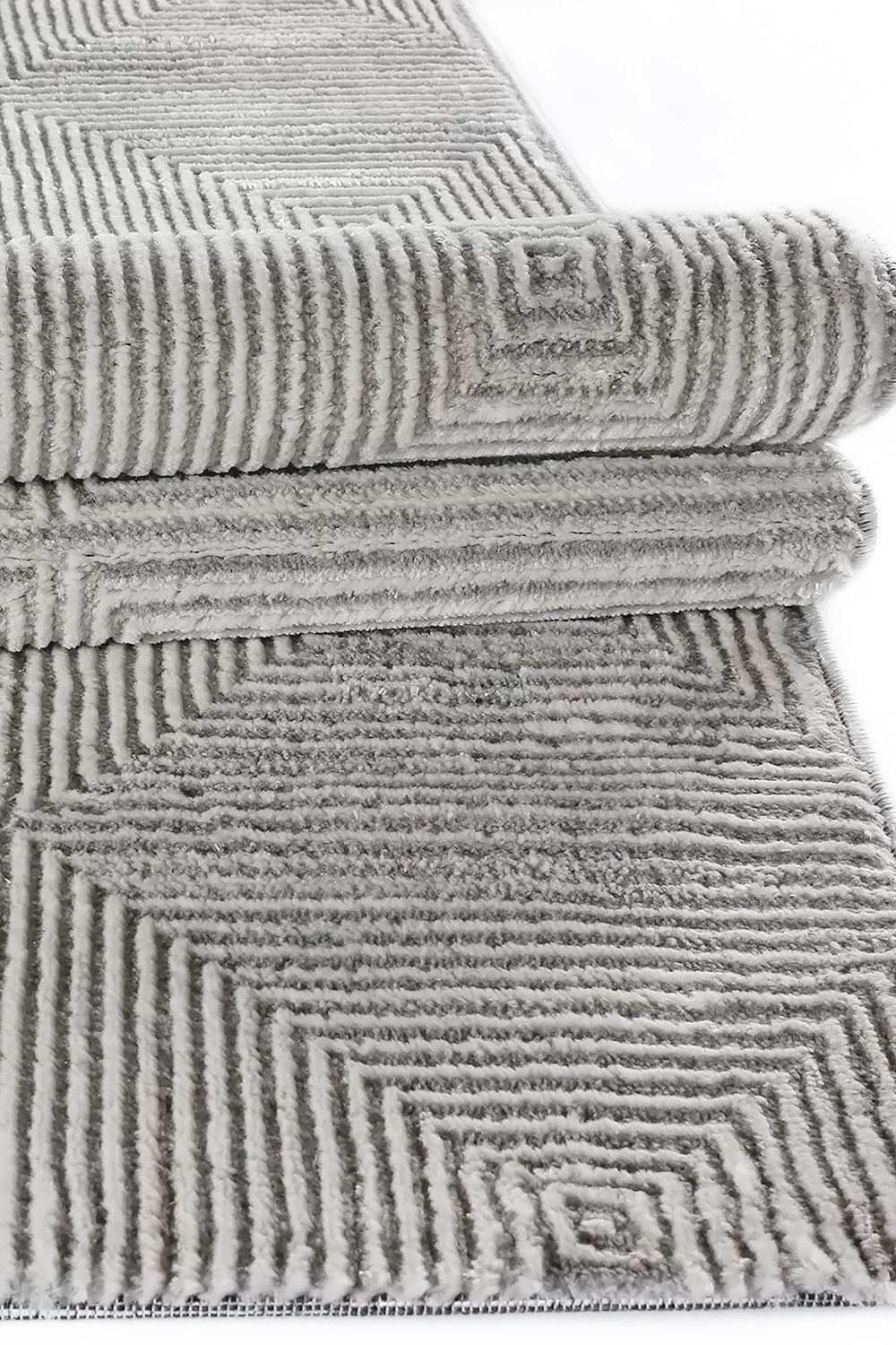 Covor MOTTO, 120x180 cm, forma dreptunghiulara, poliester, gri, 4586