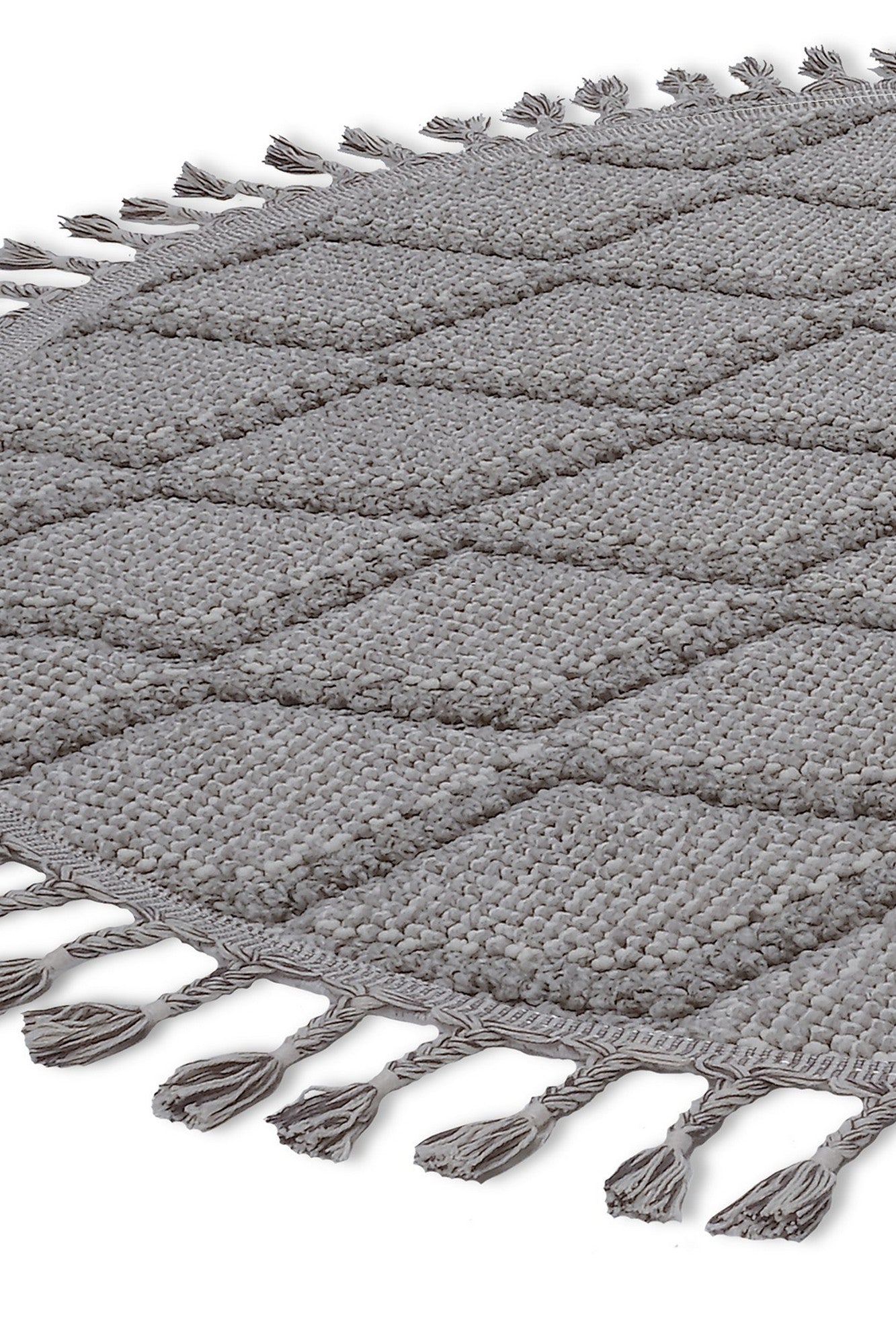 Covor BEVERLY, 80x80 cm, forma rotunda, polipropilena, gri, 2263 Y