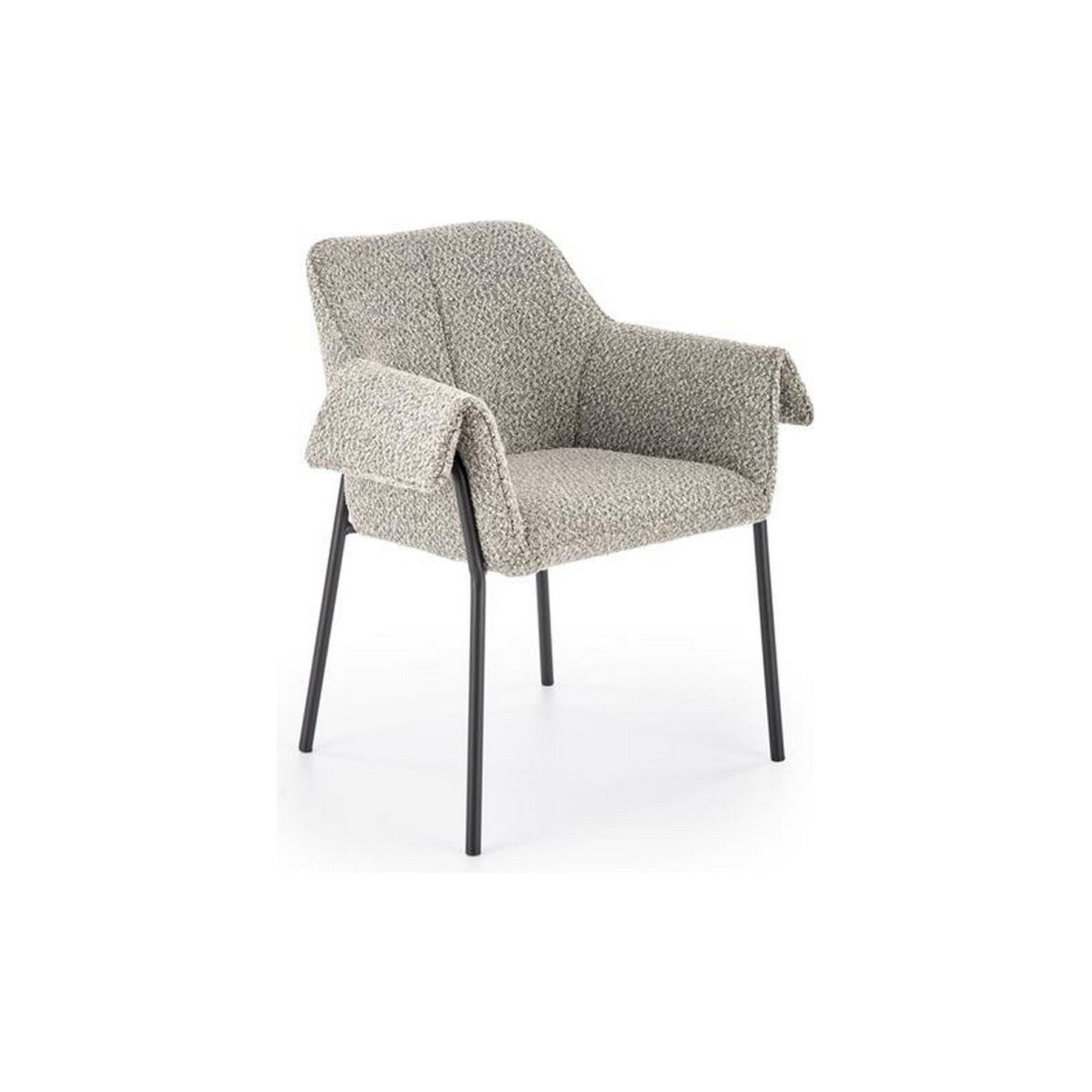 Scaun tapitat K522, gri/negru, stofa, 68x62x83 cm
