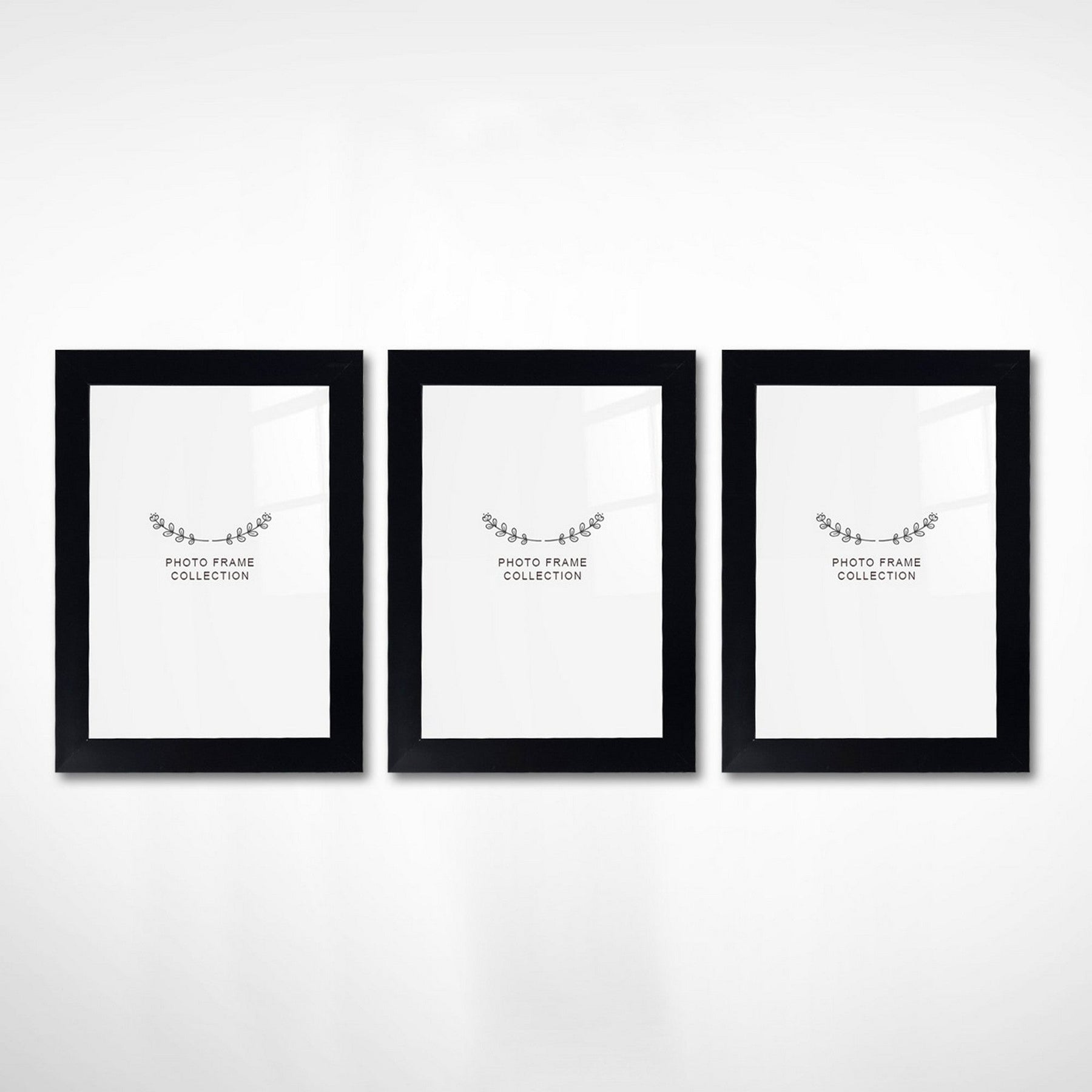 Set 3 rame foto 628DTR1154, negru, plastic, 15x21 cm