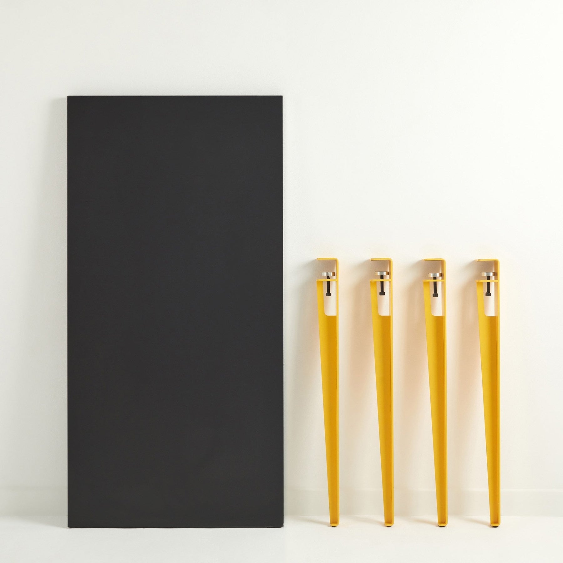 Masa EUROTAS, gri antracit/galben, PAL melaminat, 120x60x75 cm