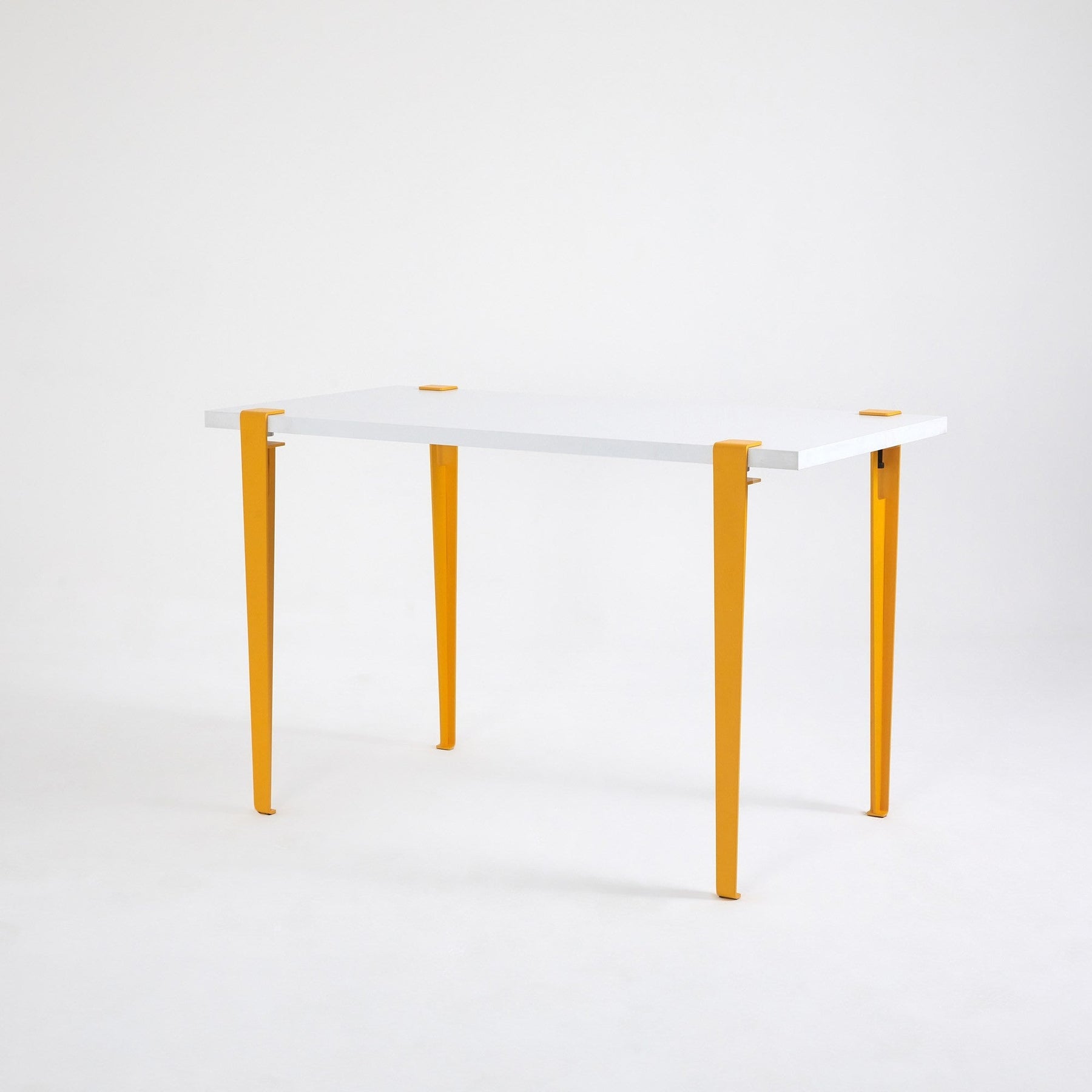 Masa EUROTAS, alb/galben, PAL melaminat, 120x60x75 cm