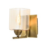 Lampa de perete AP-1374-1E, auriu, metal/sticla, 13x16 cm