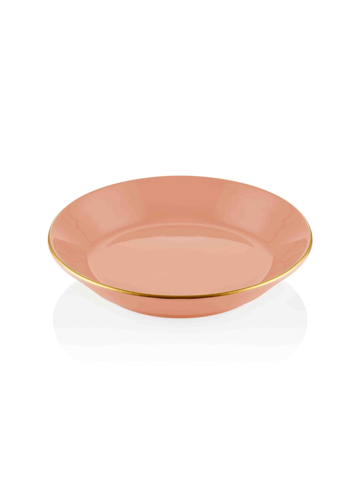 Set 6 farfurii BSC0017, roz, ceramica, 20x3 cm