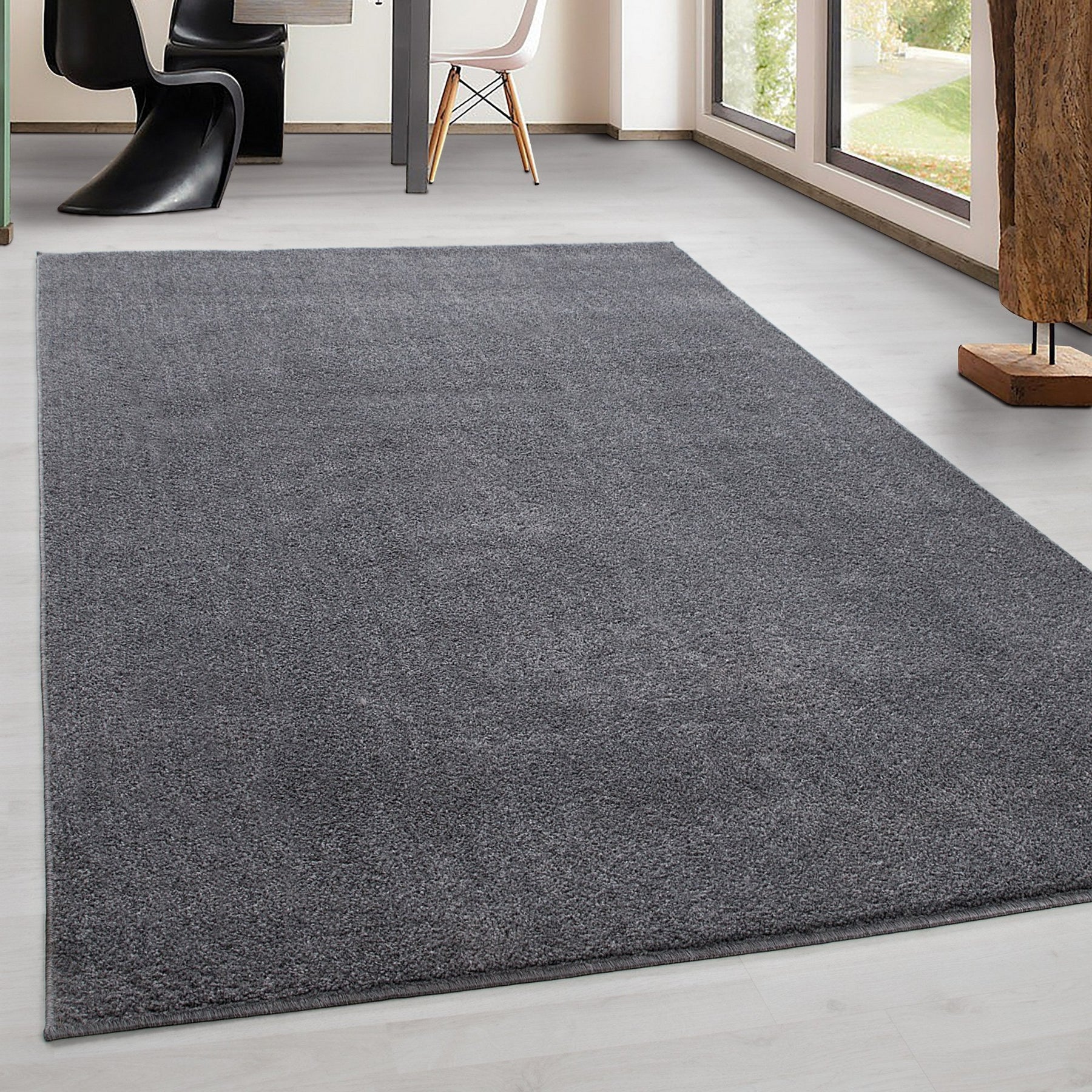 Covor ATA, 80x250 cm, forma dreptunghiulara, polipropilena, gri, 7000