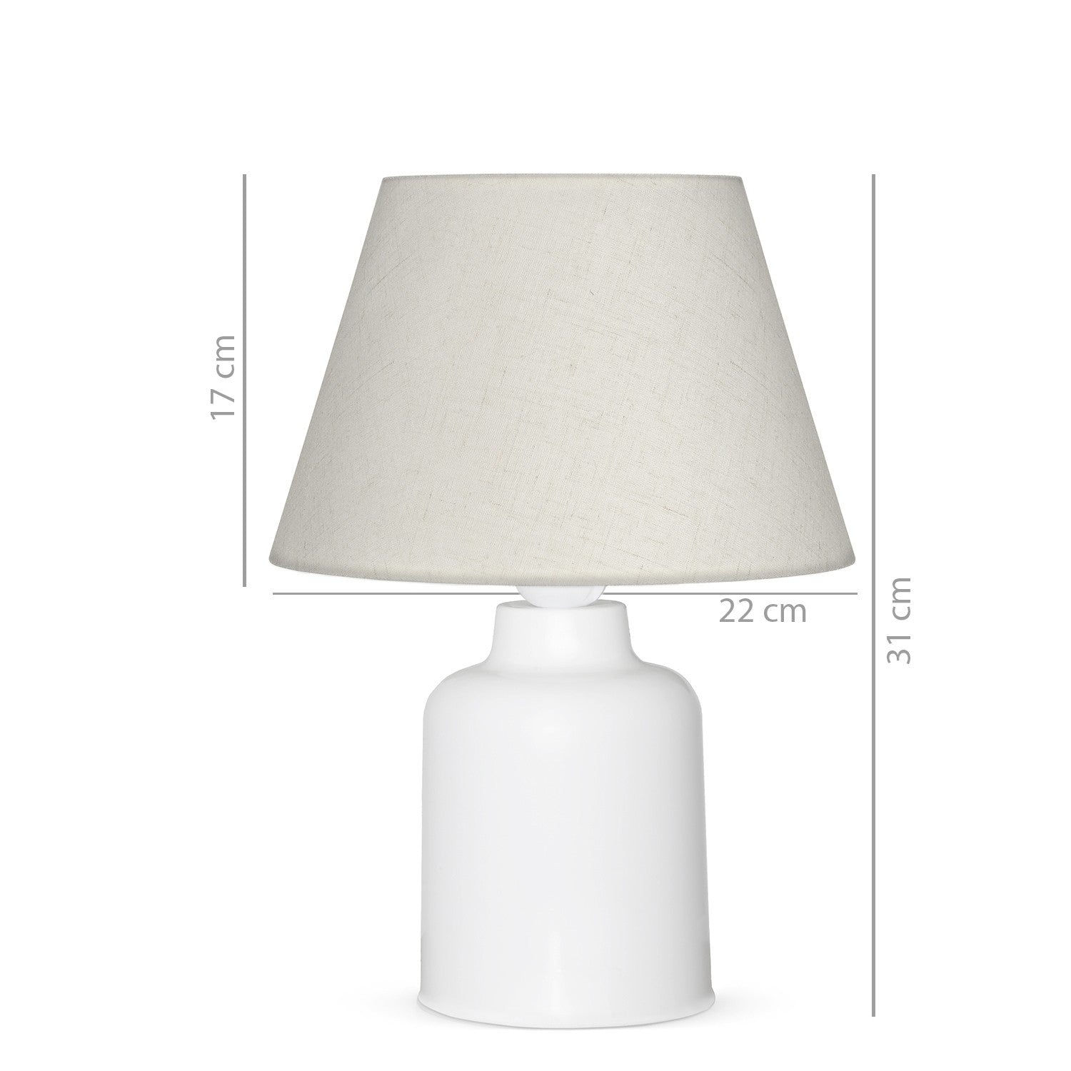Veioza AYD-2648, bej/alb, PVC/plastic, 22x31 cm