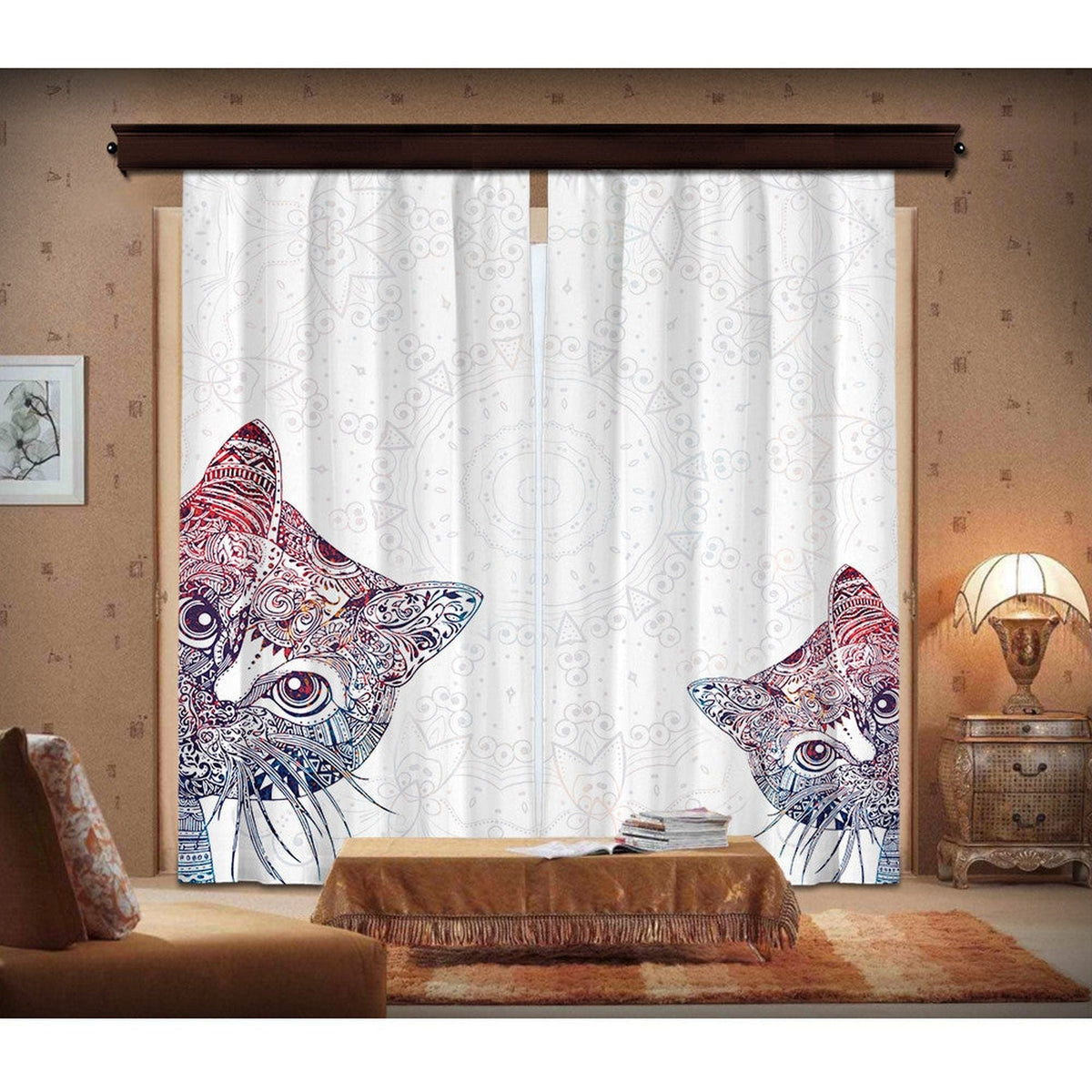Draperie 72-0007-FP05, multicolor, poliester, 140x260 cm