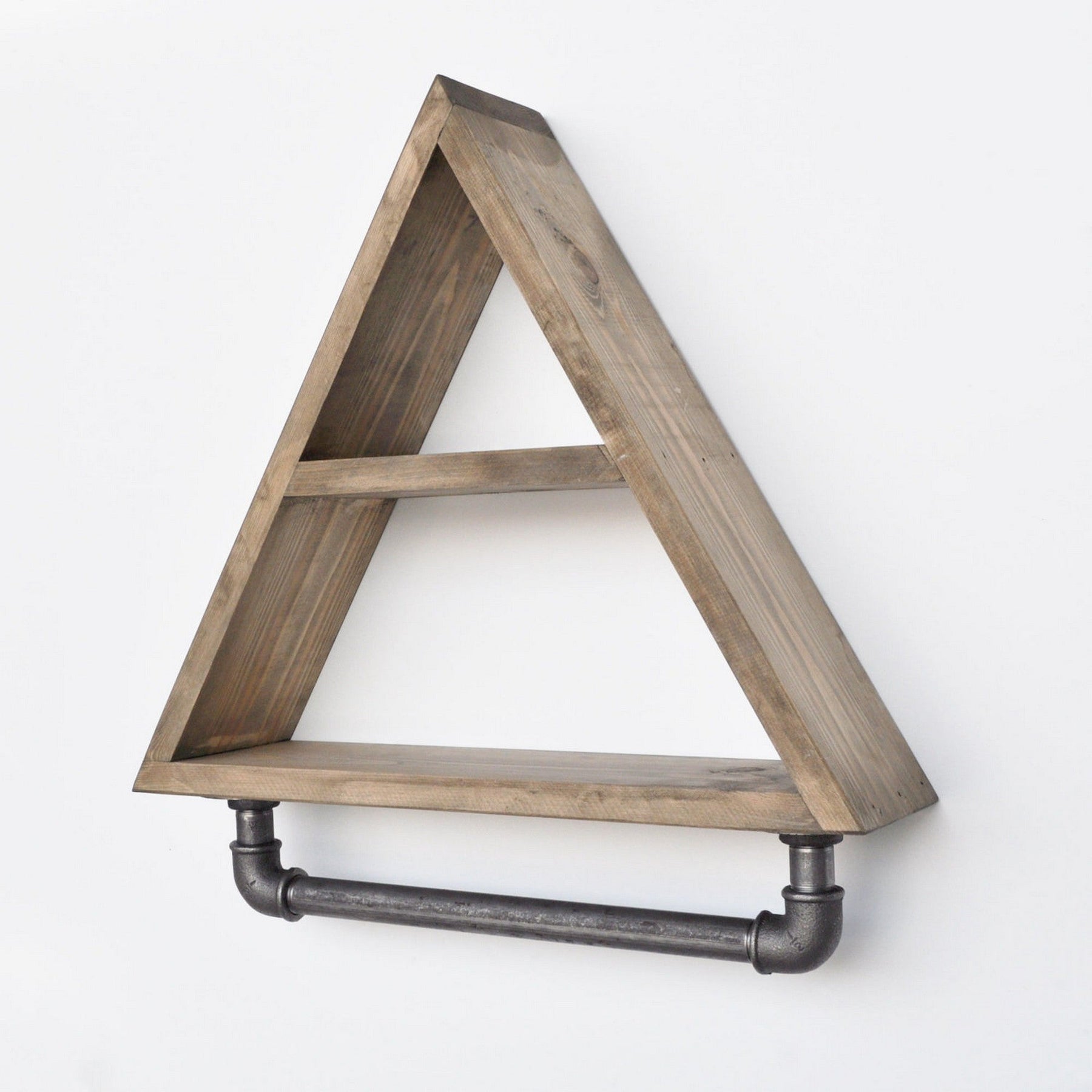 Raft BORURAF119, stejar halifax/gri, lemn/metal, 36x11x41 cm