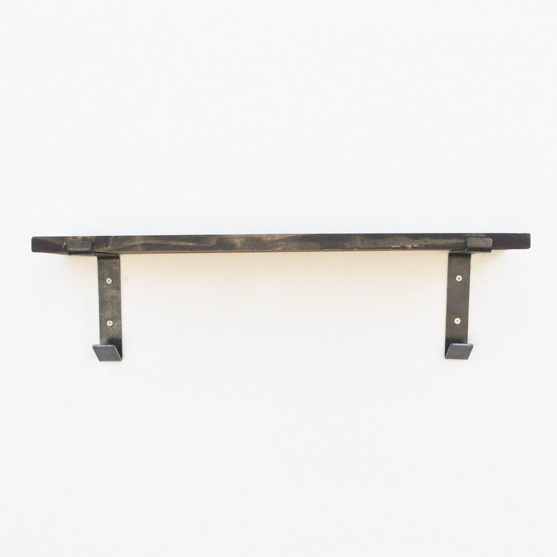 Polita LAM012, nuc, lemn/metal, 60x14x16 cm