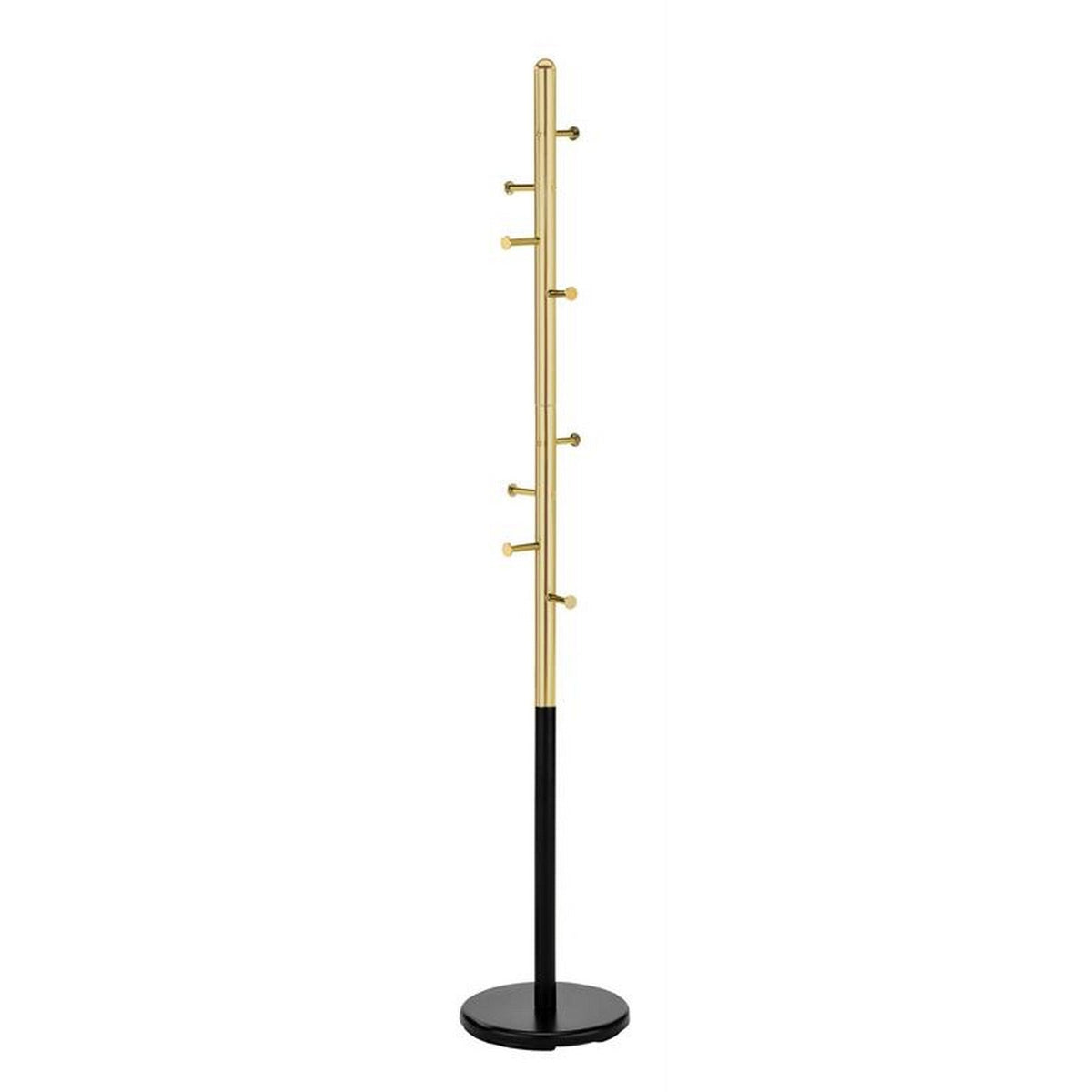 Cuier W68, negru/auriu, metal, 30x172 cm