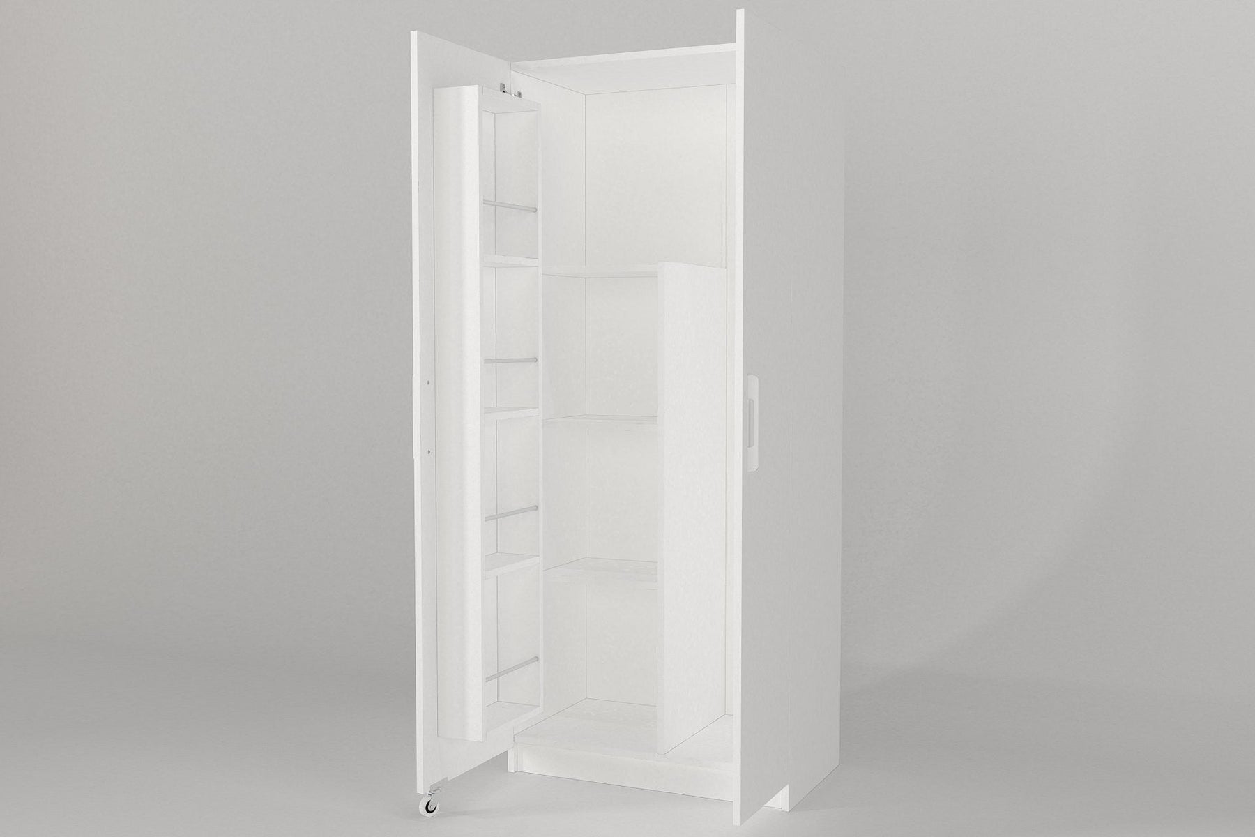 Dulap baie ODEON V2, alb, PAL, cu 2 usi, 76x44x180 cm