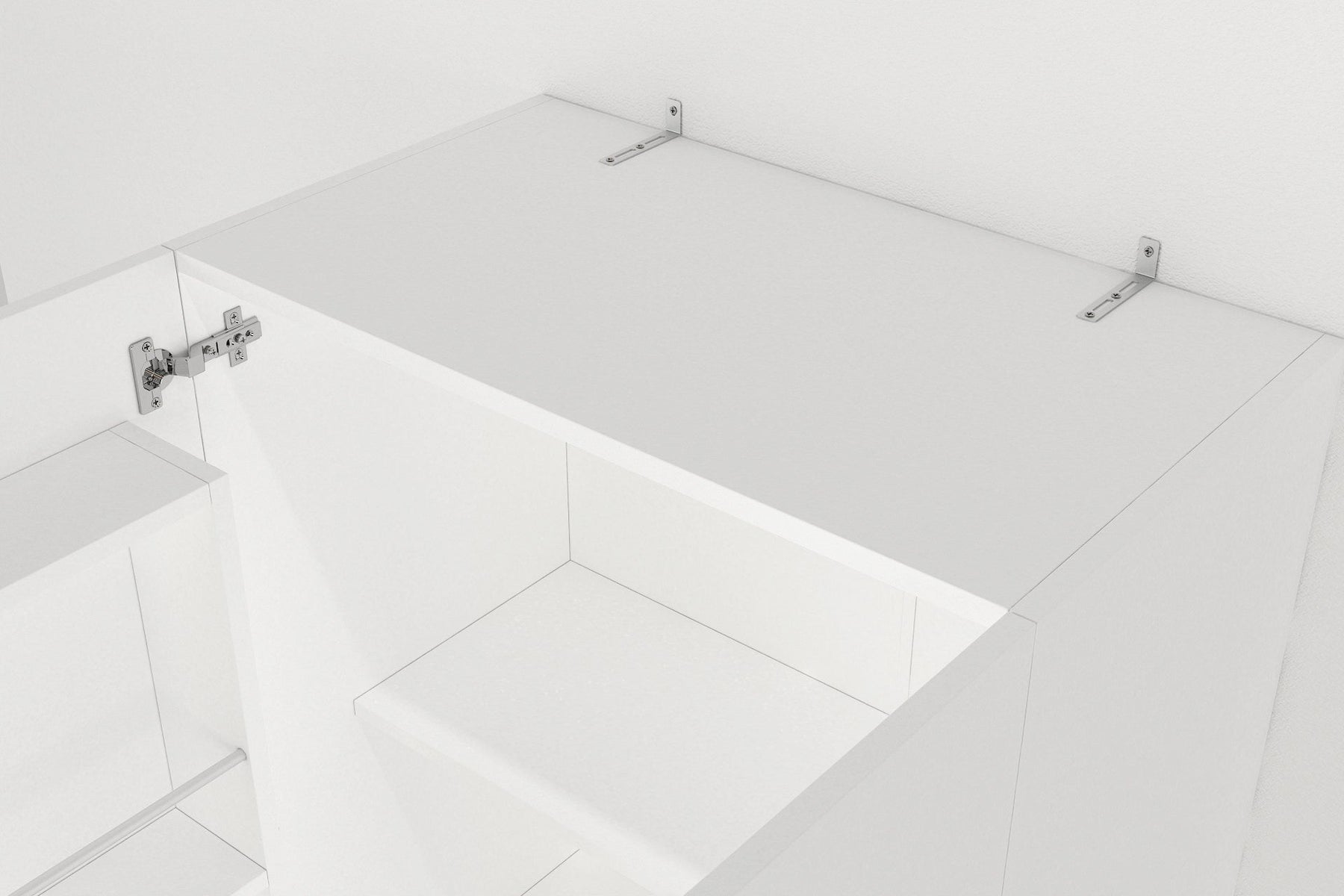 Dulap baie ODEON V2, alb, PAL, cu 2 usi, 76x44x180 cm