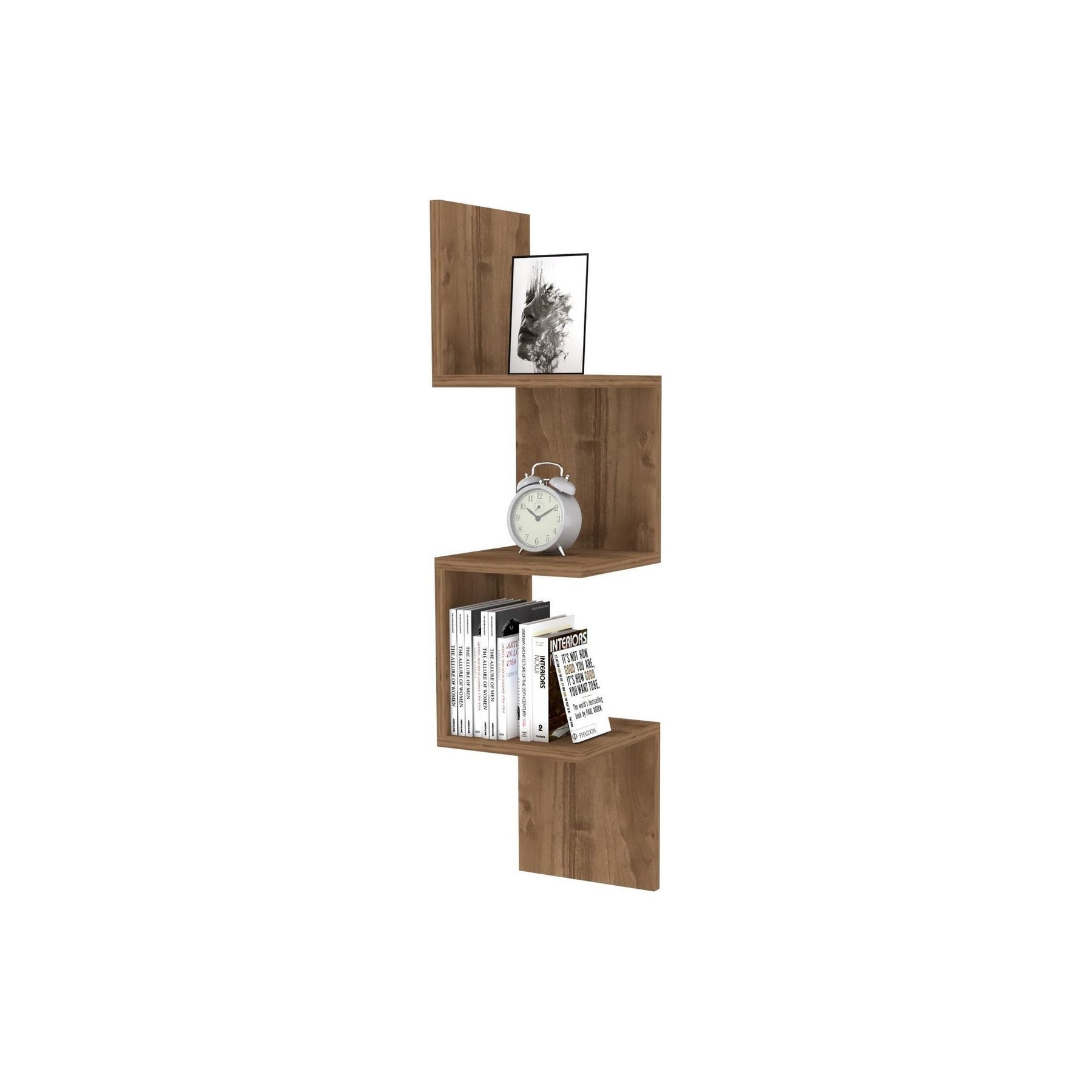 raft de perete zikzak walnut 835puq1634