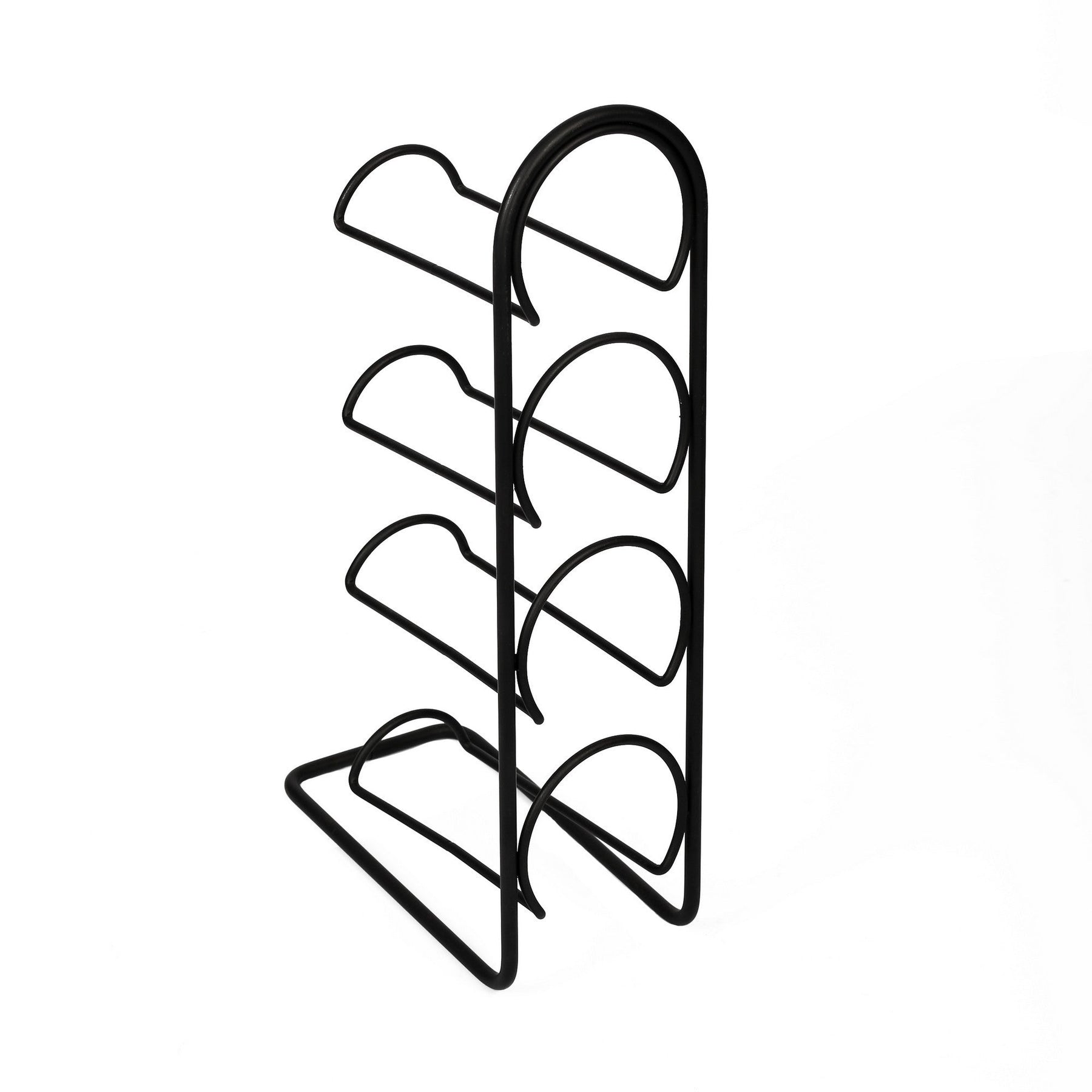 Suport sticla vin HOPE, negru, metal, 22x11x46 cm