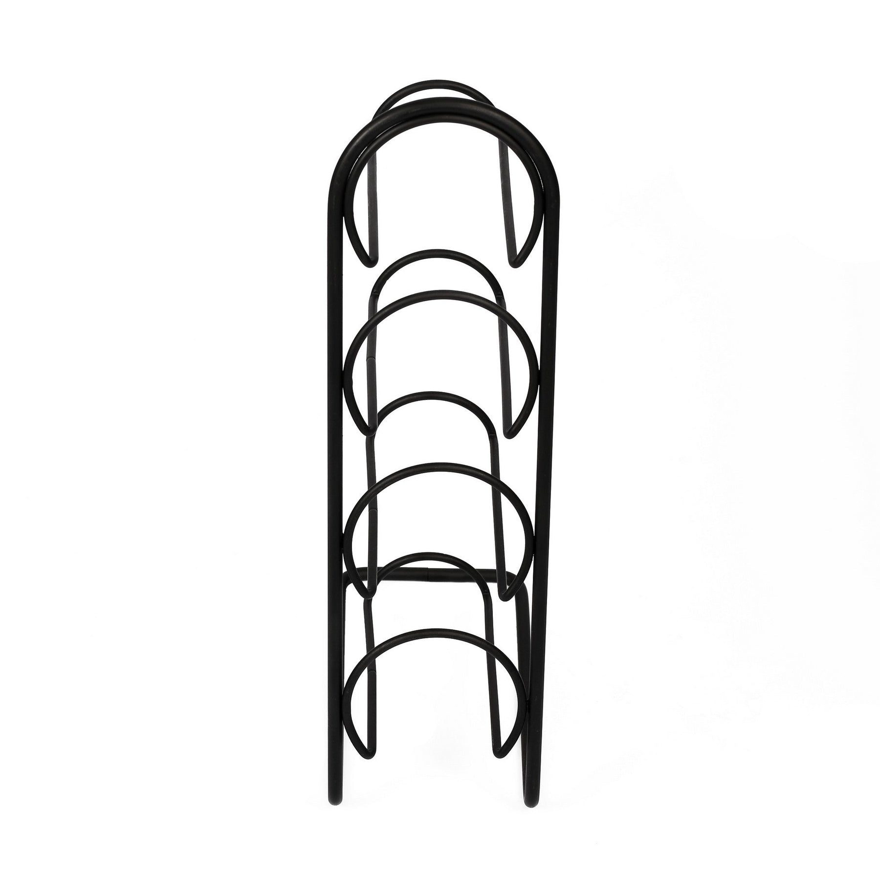 Suport sticla vin HOPE, negru, metal, 22x11x46 cm